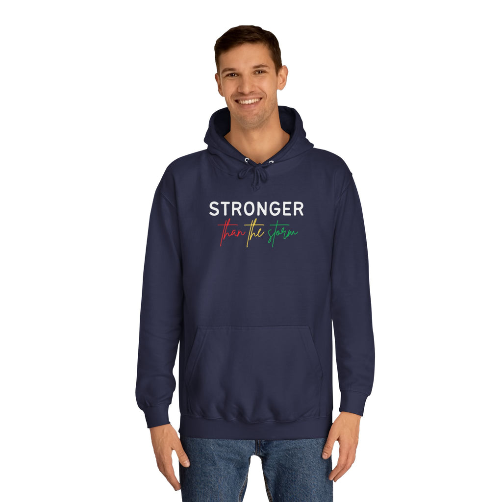 Stronger Hoodie — 'still she rises' Inspirational College Pullover