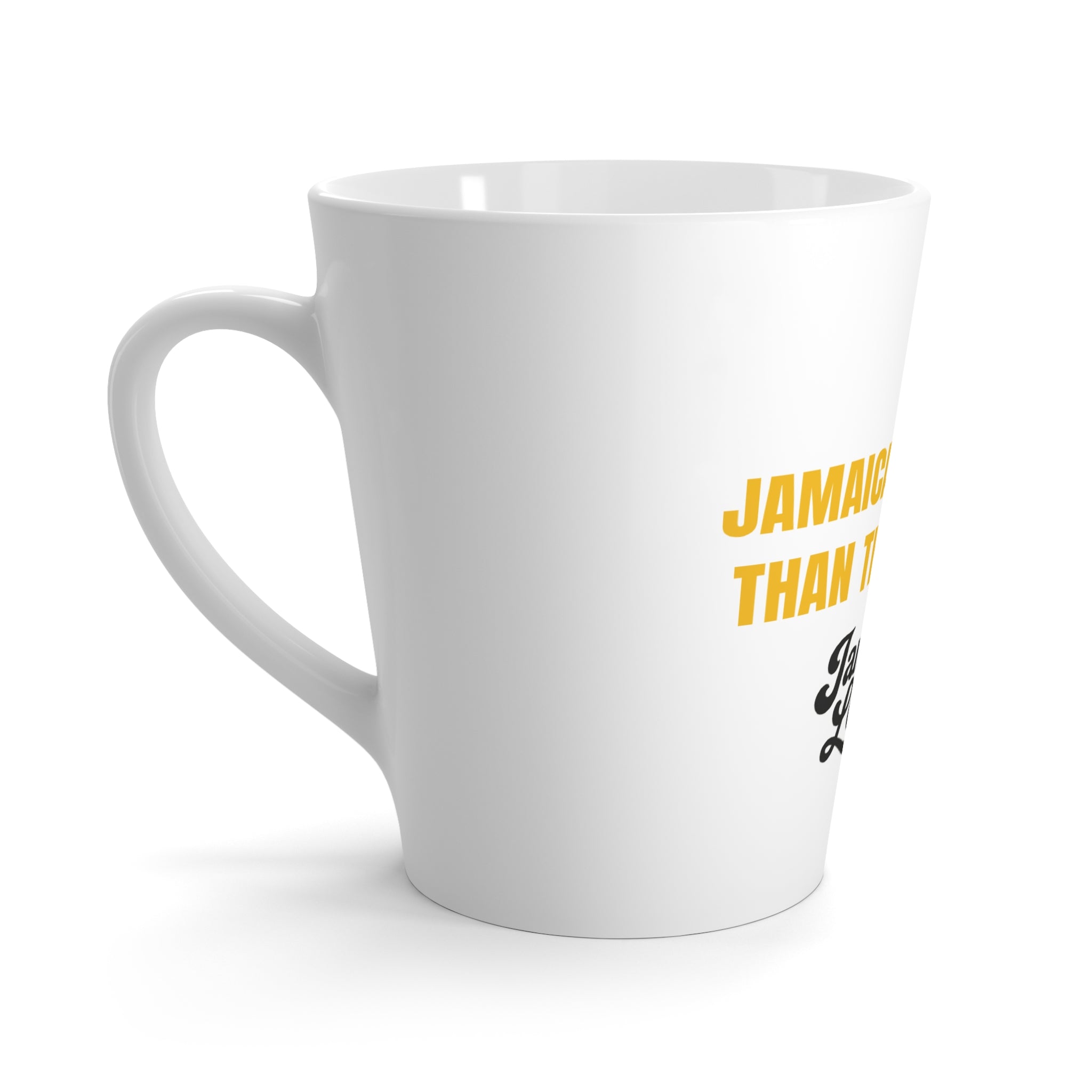 Latte Mug — "Jamaica Stronger Than The Storm" Inspirational Coffee Cup