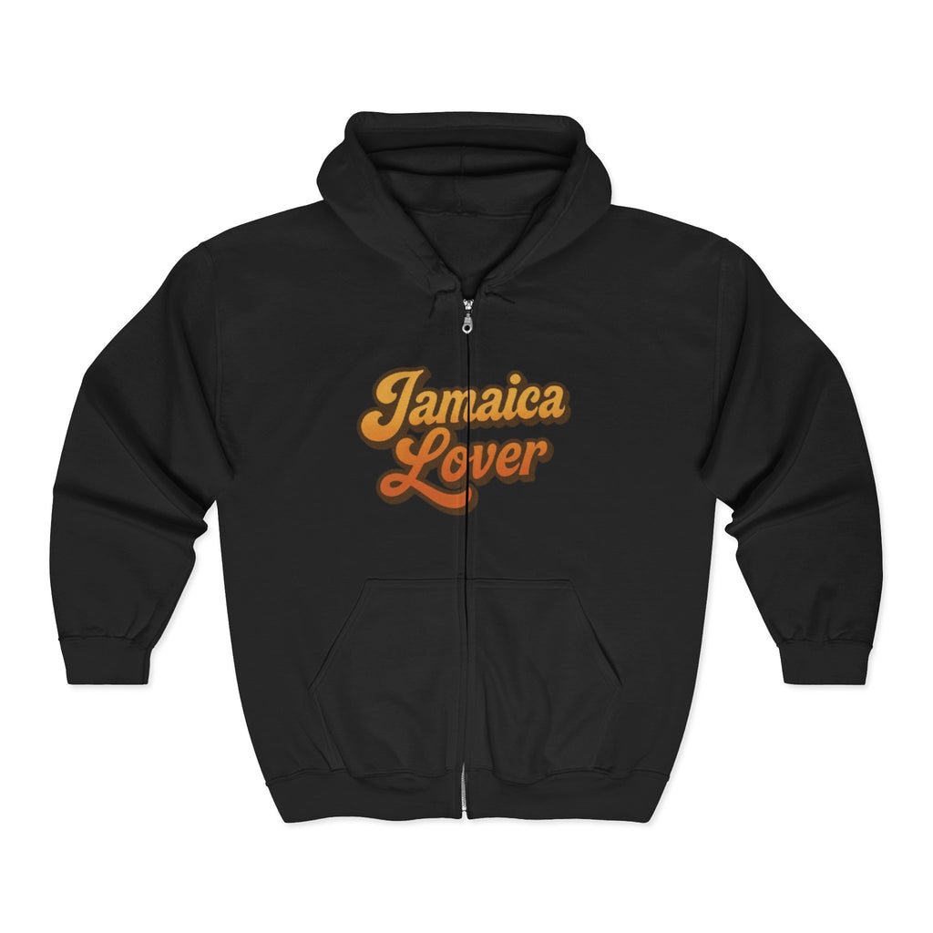 Jamaica Lovers Full Zip Hoodie - Unisex Heavy Blend Sweatshirt, Cool Casual Wear, Gift for Jamaica Lovers, Travel Vibes, Cozy Layering