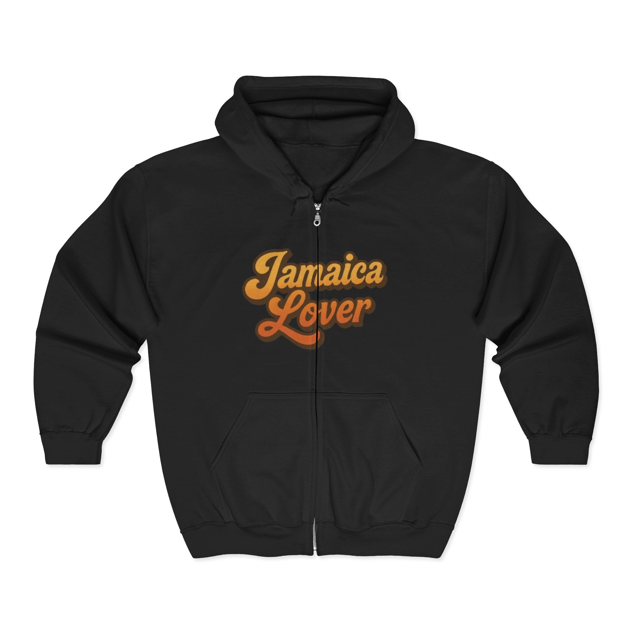 Jamaica Lovers Full Zip Hoodie - Unisex Heavy Blend Sweatshirt, Cool Casual Wear, Gift for Jamaica Lovers, Travel Vibes, Cozy Layering