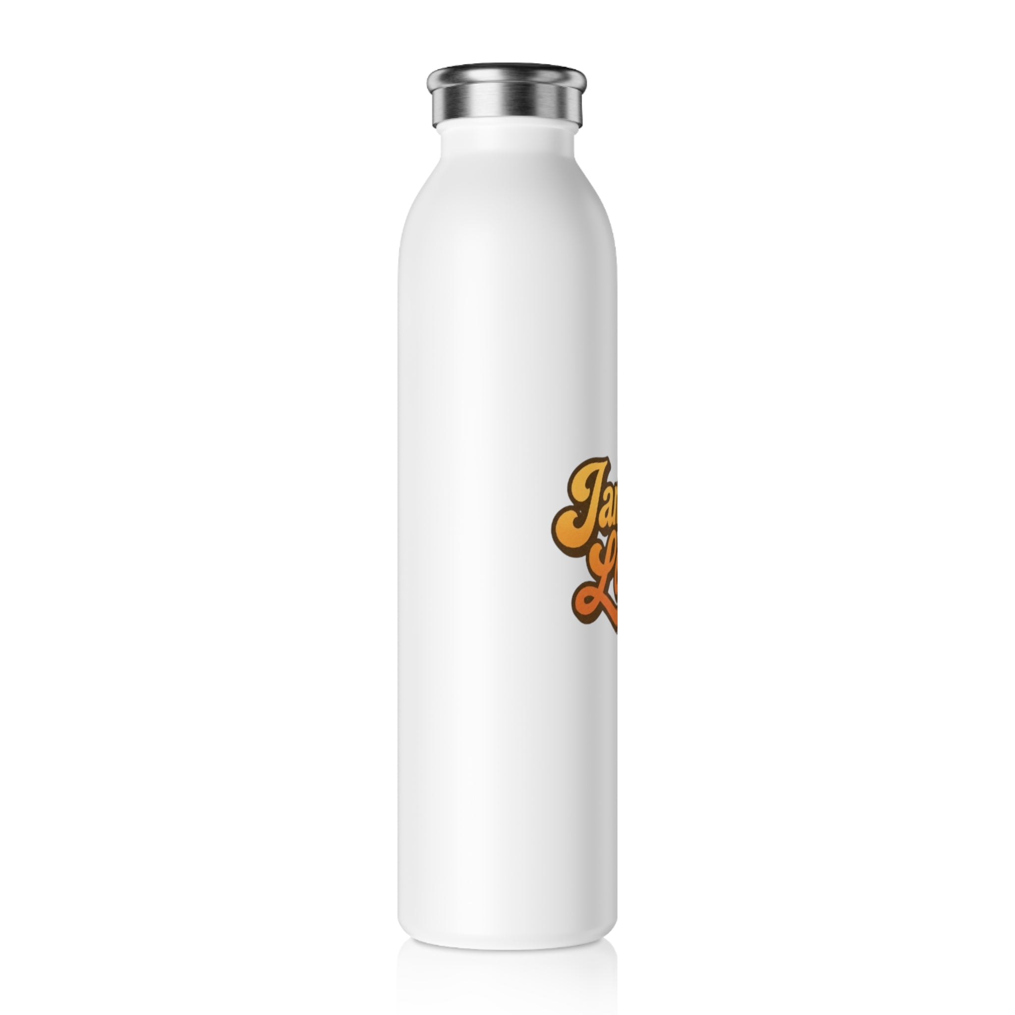Jamaica Lovers Slim Water Bottle, Eco-Friendly Hydration Bottle, Travel Mug, Gift for Caribbean Enthusiasts, Summer Party Accessory