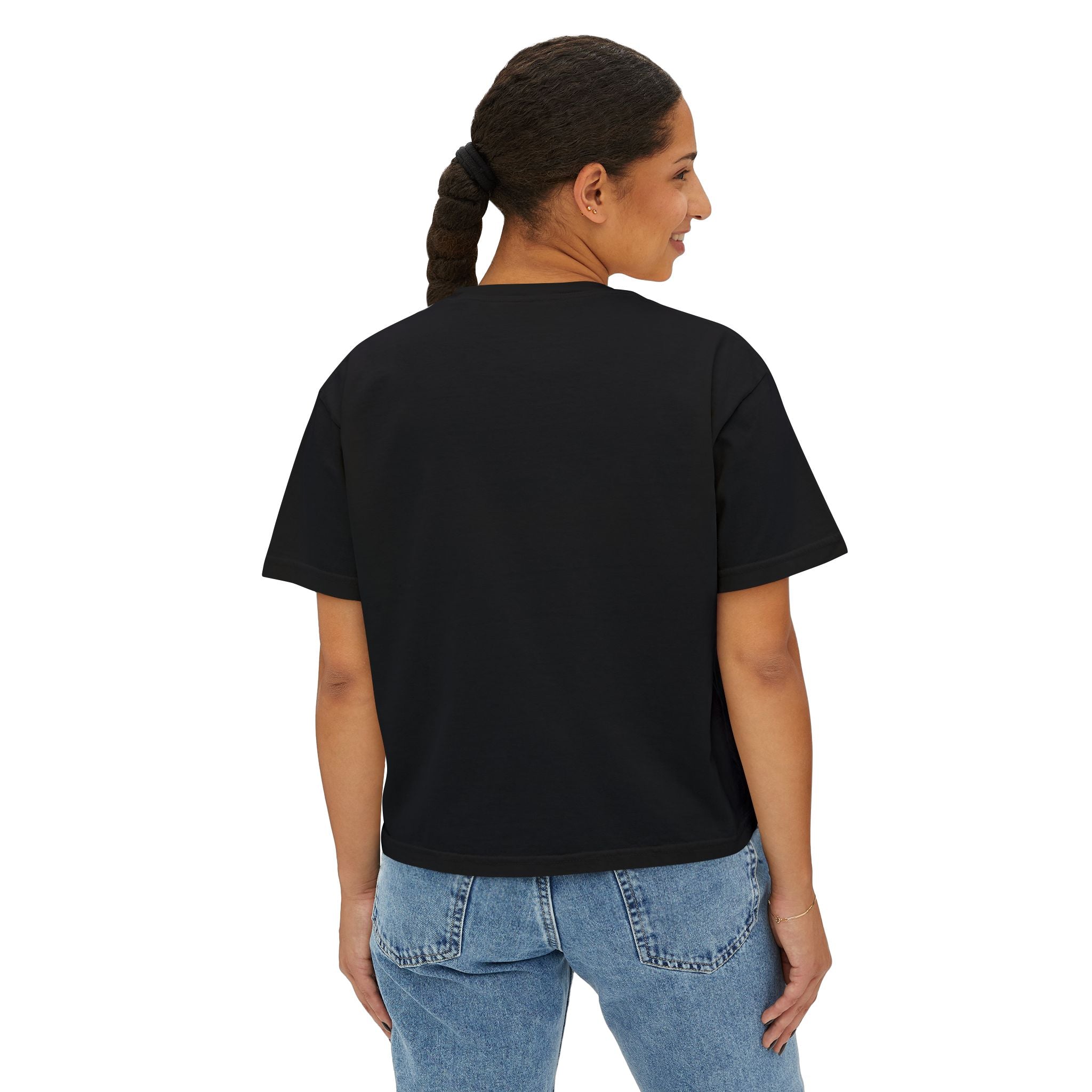 Women’s Boxy Tee — "Stronger Than the Storm" Inspirational Crop Top