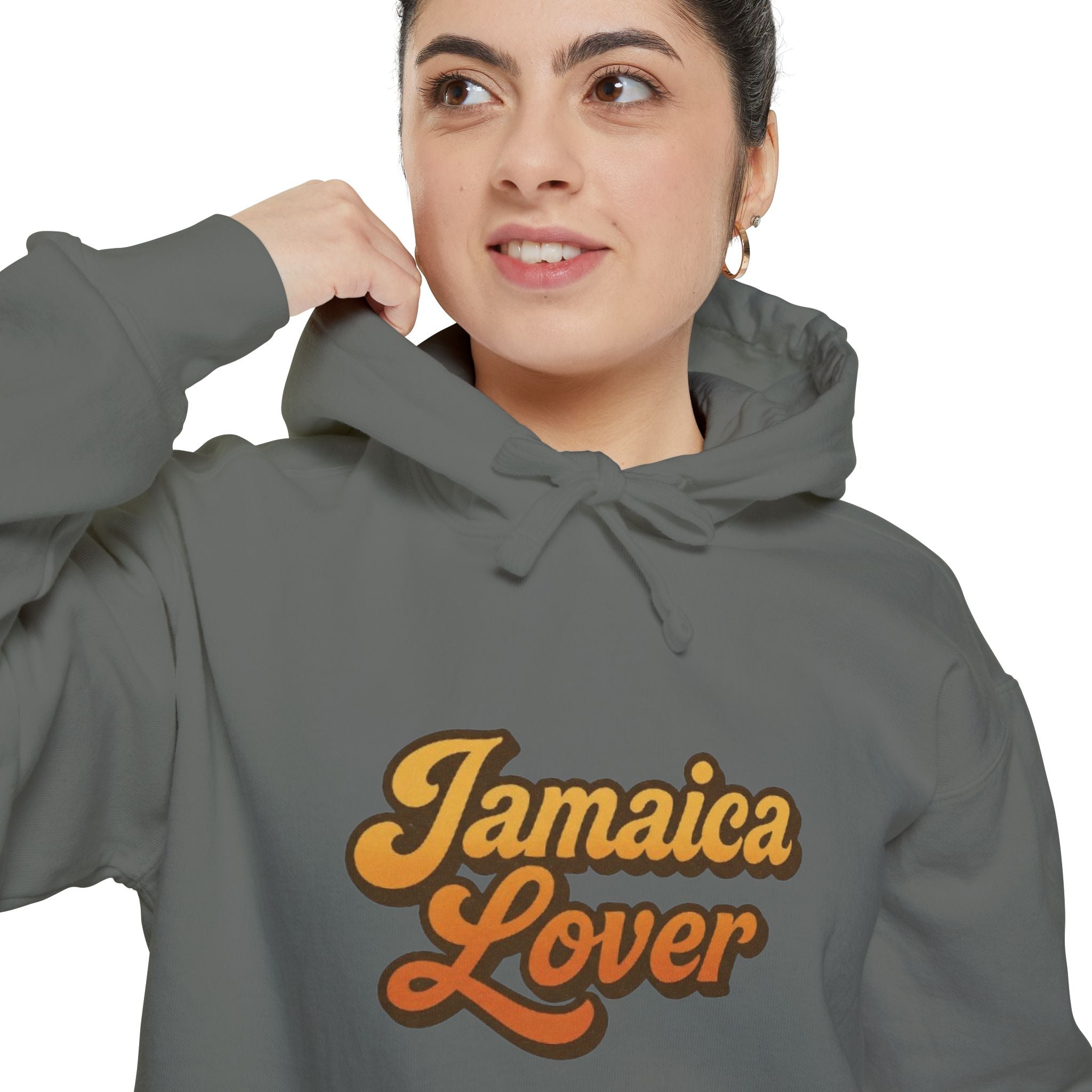 Jamaica Lover Hooded Sweatshirt – Retro Script Travel Hoodie