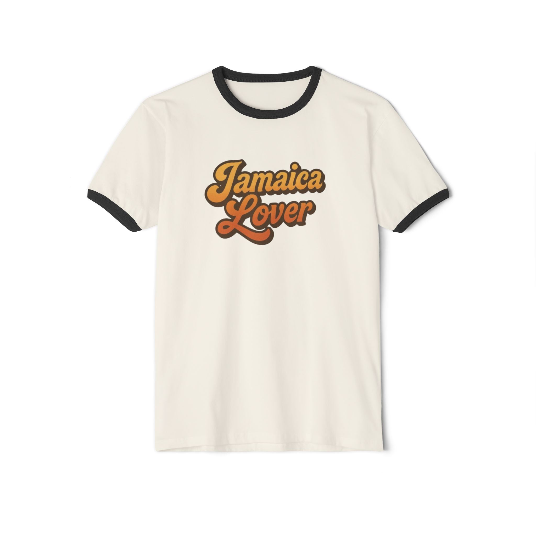 Jamaica Lover Ringer T-Shirt – Retro Tropical Vacation Tee