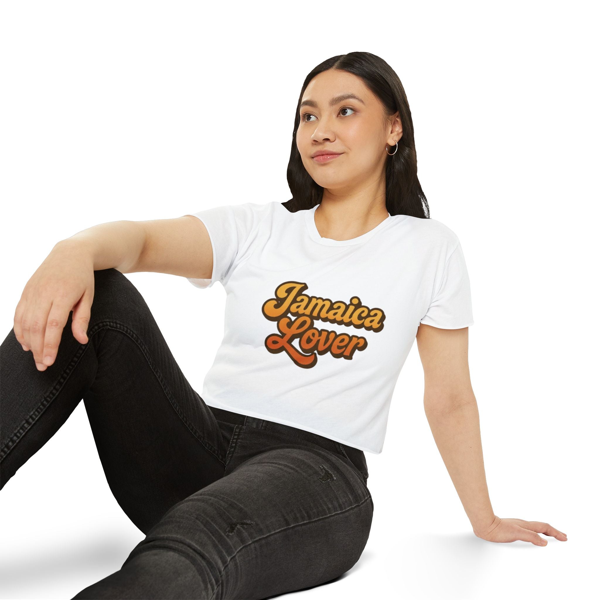Jamaica Lover Crop Top — Retro Island Vibe Festival Tee