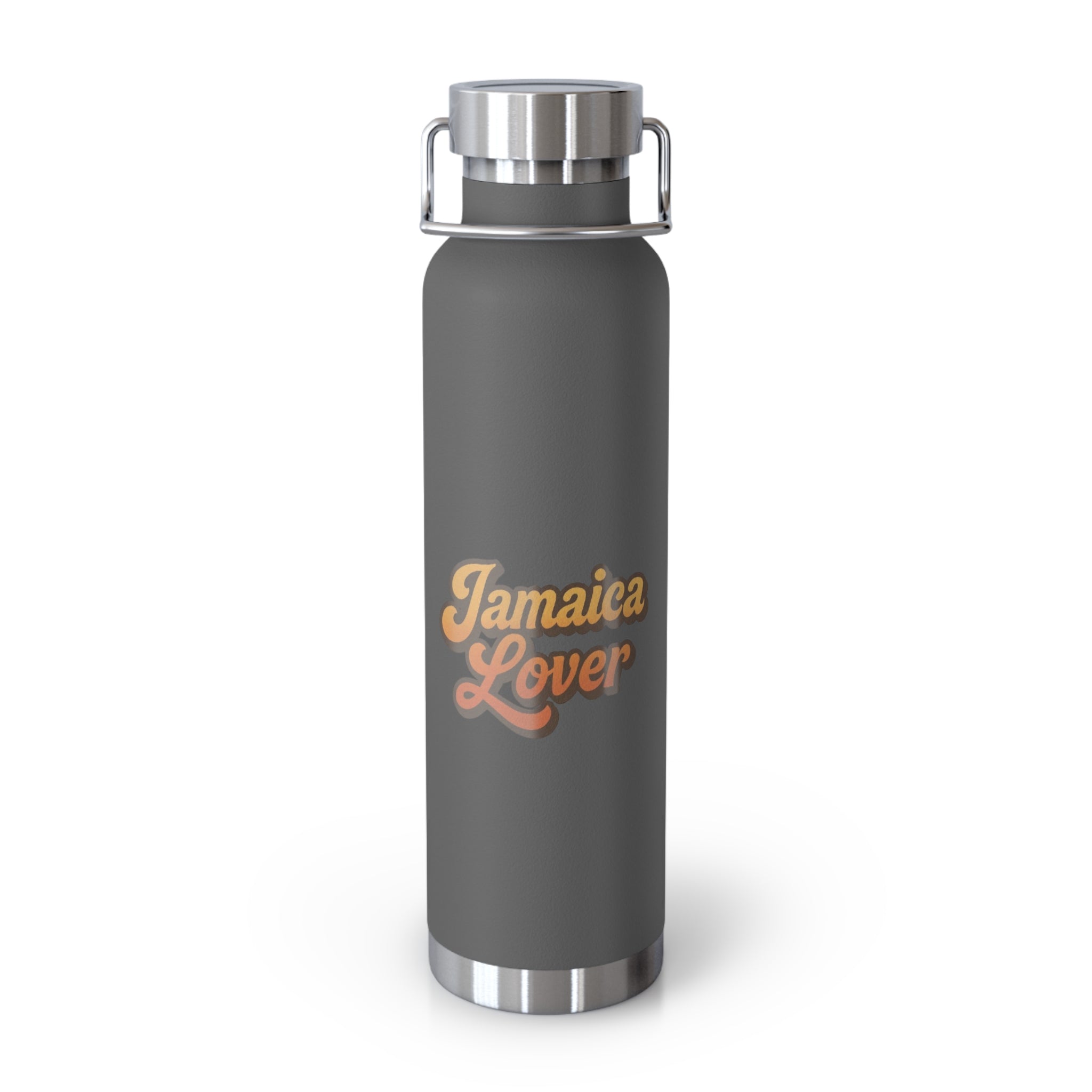 Jamaican Lovers Water Bottle, 22oz Copper Insulated Bottle, Travel Tumbler, Gifts for Friends, Hydration Bottle, Summer Vibes