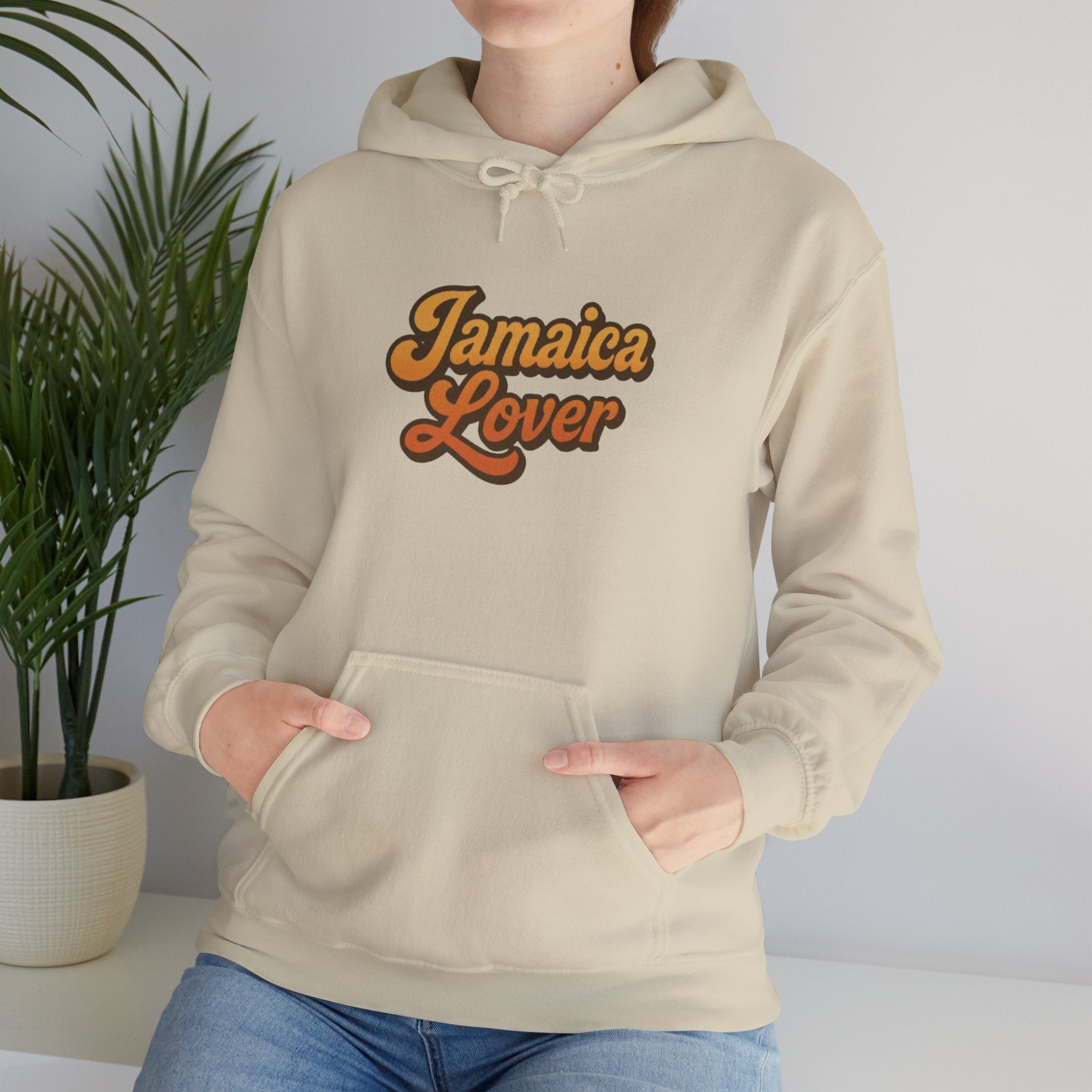Jamaica Lover Hoodie — Retro Script Pullover for Jamaica Fans