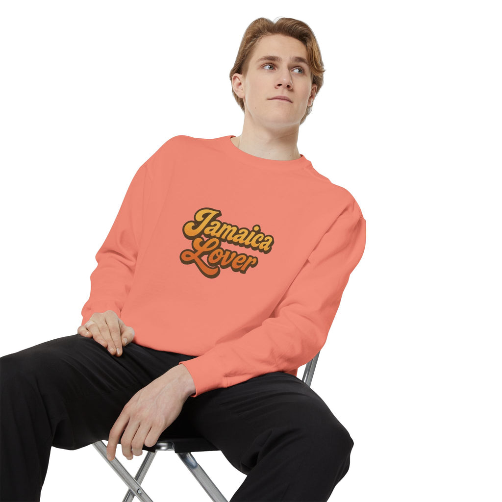 Jamaica Lover Sweatshirt — Retro Script Island Pride Crewneck