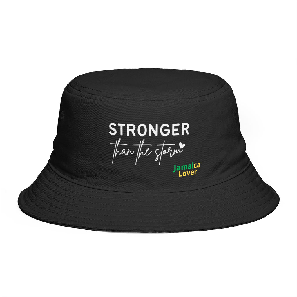 Stronger Than the Storm Bucket Hat – Jamaica Lover Inspirational Sun Hat
