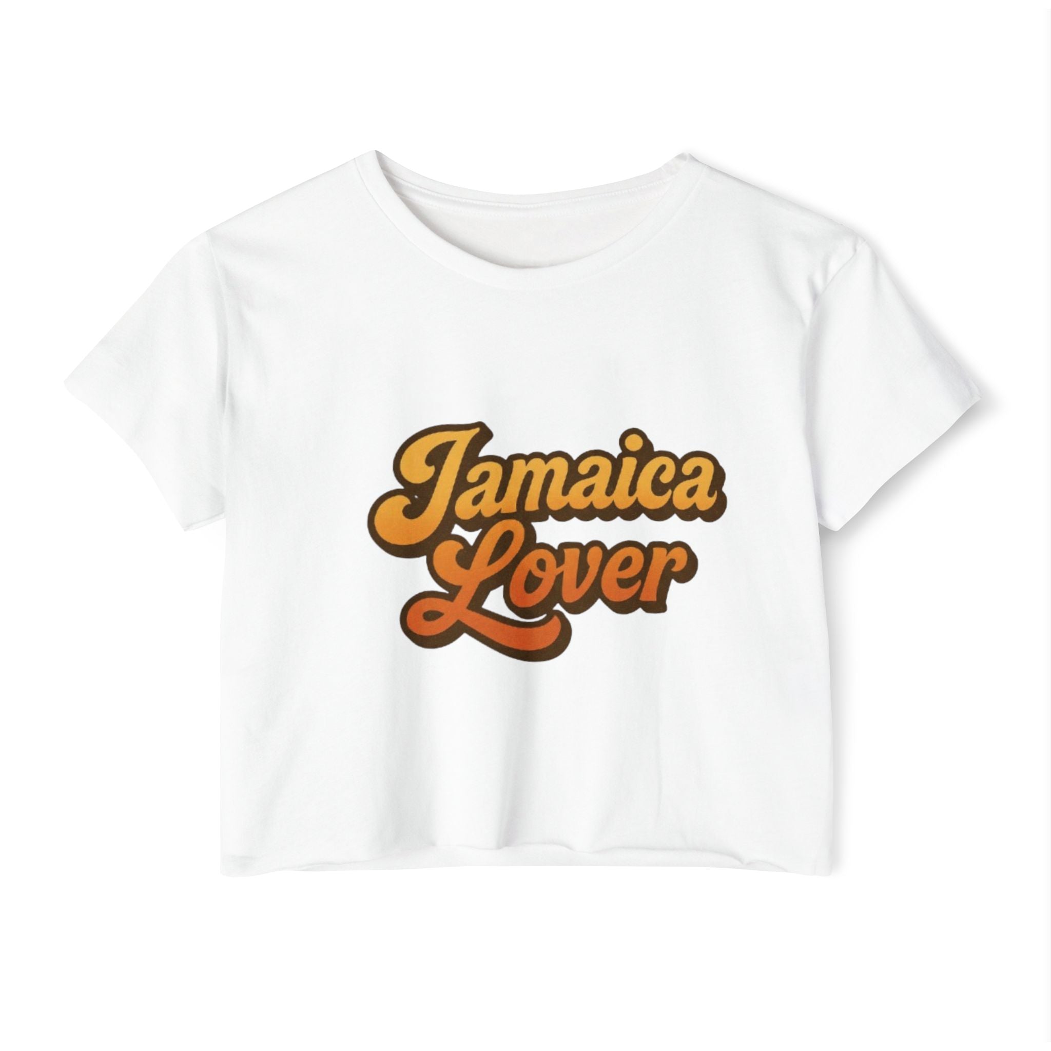 Jamaica Lover Crop Top — Retro Island Vibe Festival Tee