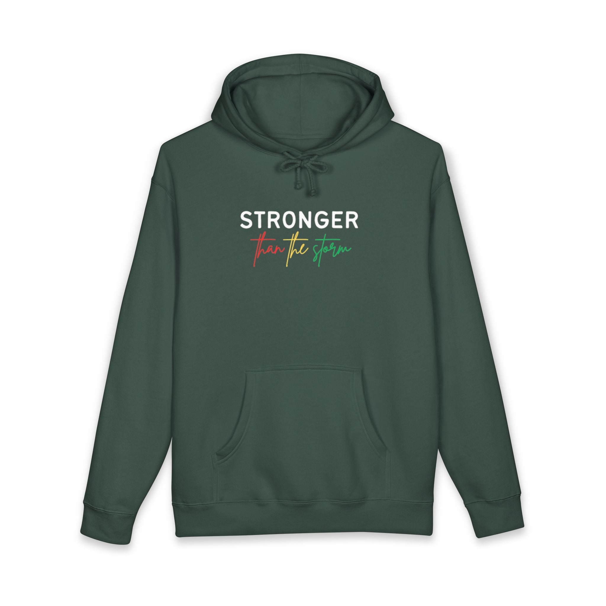 Hoodie — "Stronger Than the Storm" Inspirational Pullover