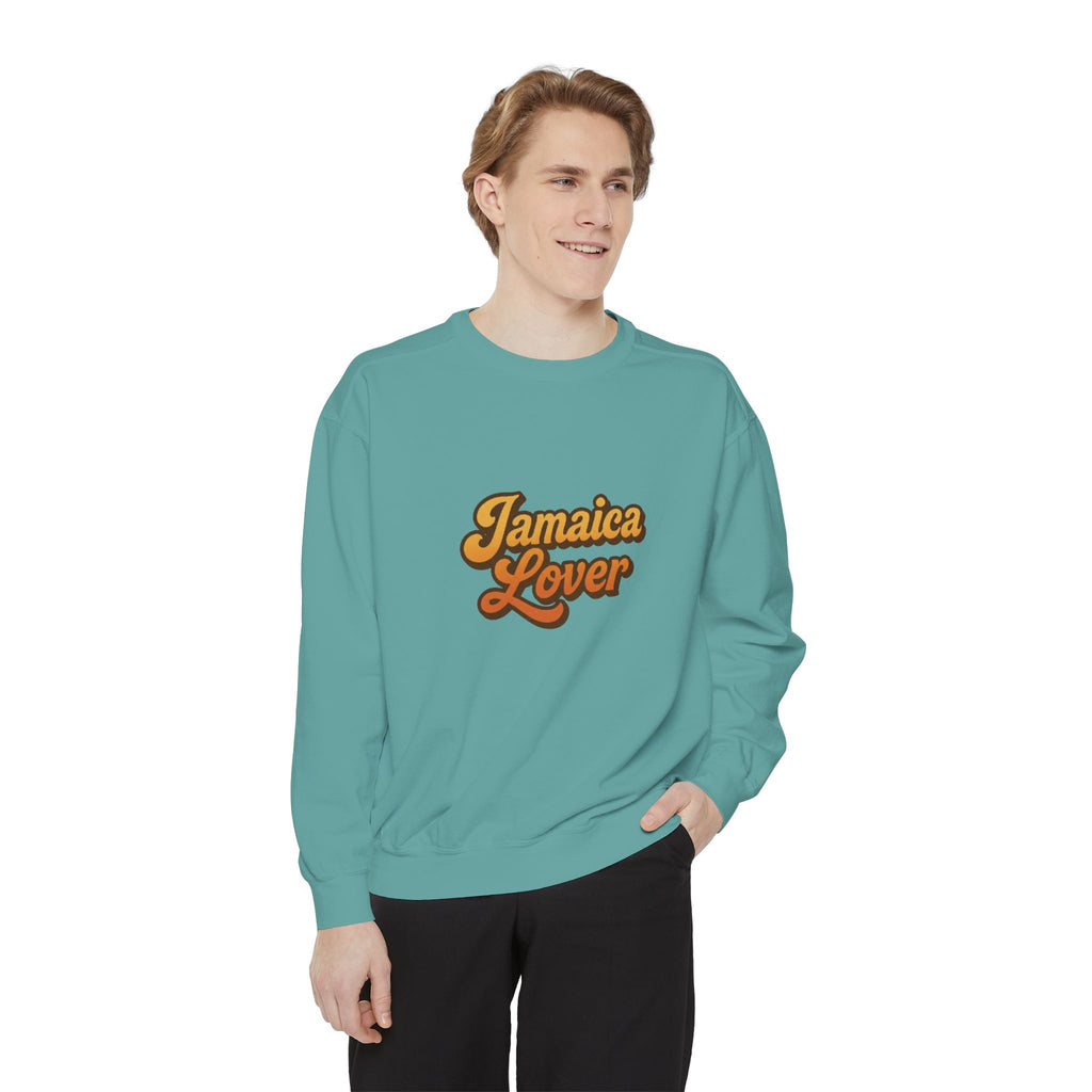 Jamaica Lover Sweatshirt — Retro Script Island Pride Crewneck