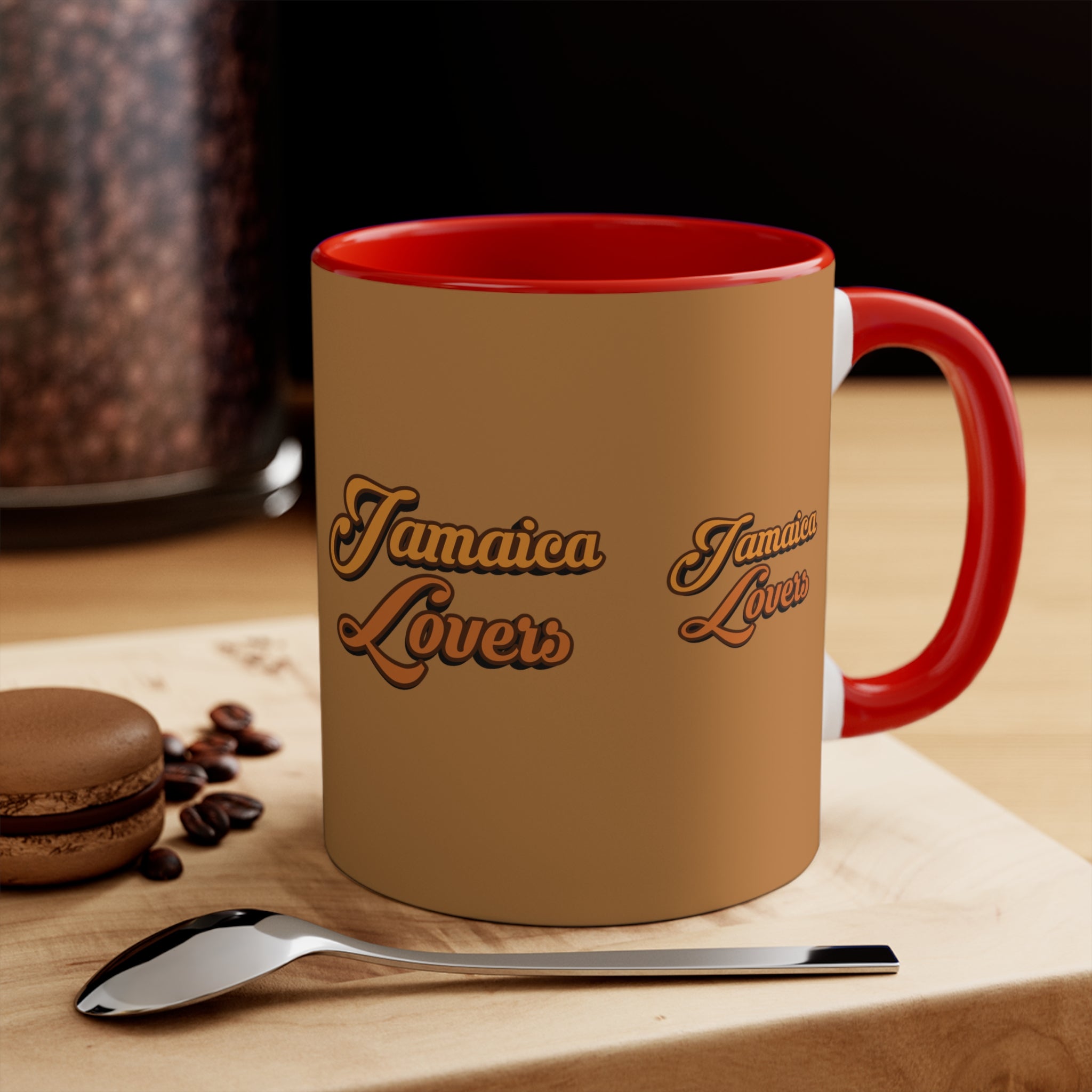 Jamaica Lovers Accent Mug, Coffee Cup for Island Enthusiasts, Gift for Coffee Lovers, Tropical Drinkware, Caribbean-Inspired Mug