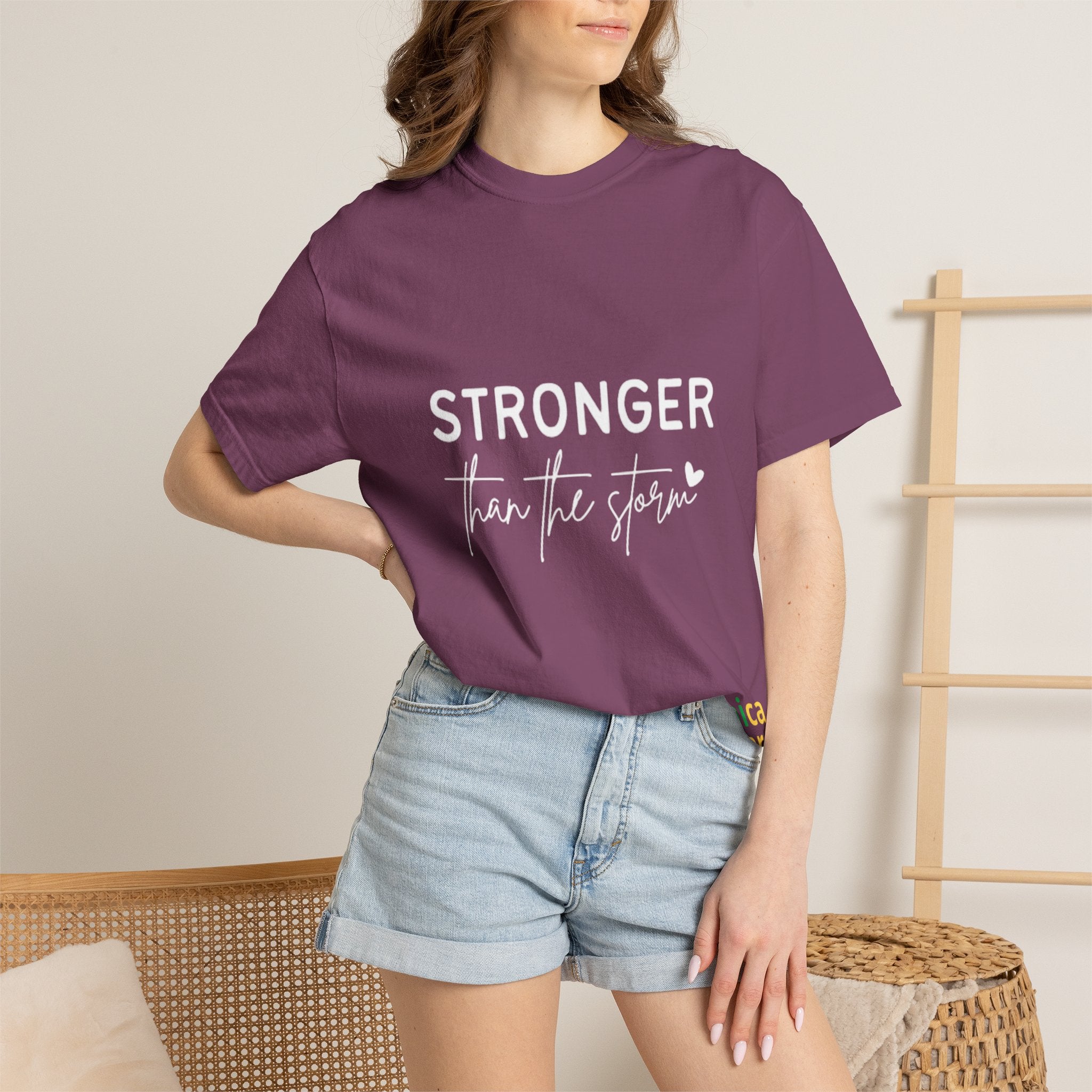 Stronger Than The Storm T-Shirt — Jamaica Lover Inspirational Tee