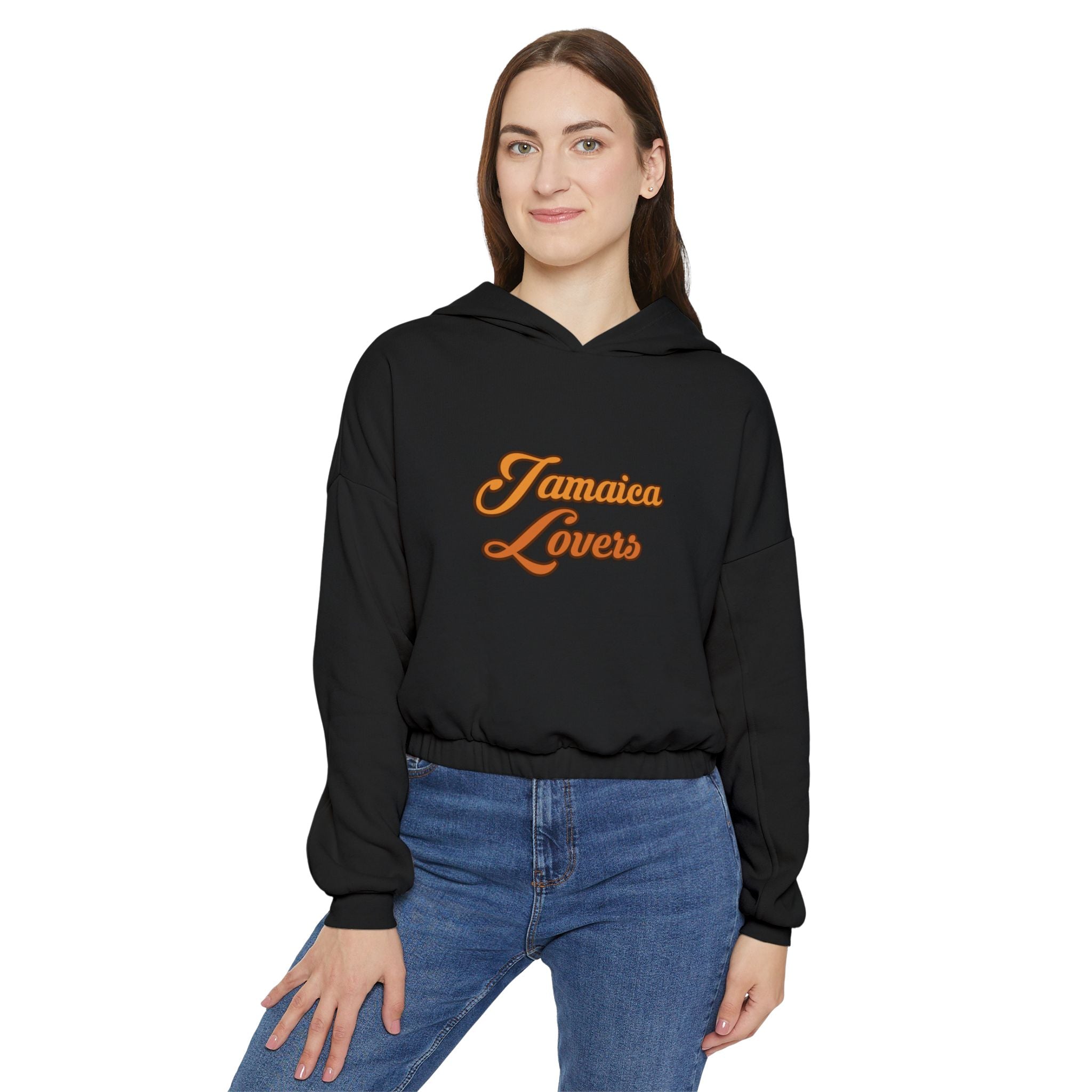 Jamaica Lovers Women's Cropped Hoodie - Trendy, Stylish Pullovers for Vacation, Casual Wear, Gifts, Beach Days, Summer Vibes