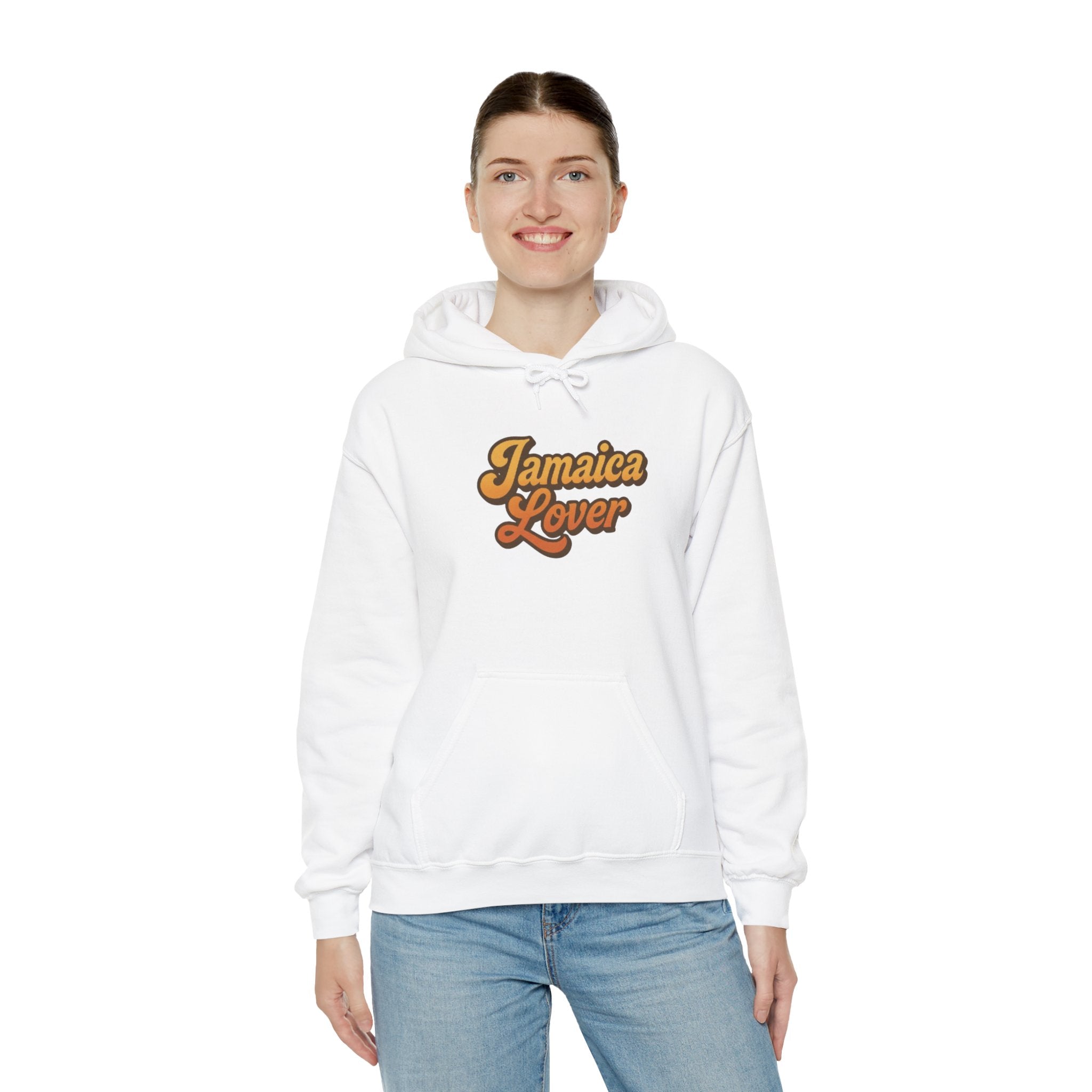 Jamaica Lover Hoodie — Retro Script Pullover for Jamaica Fans