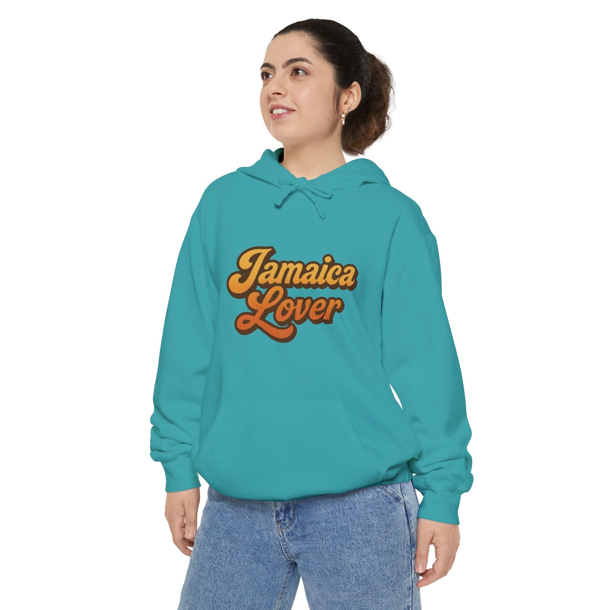 Jamaica Lover Hooded Sweatshirt – Retro Script Travel Hoodie