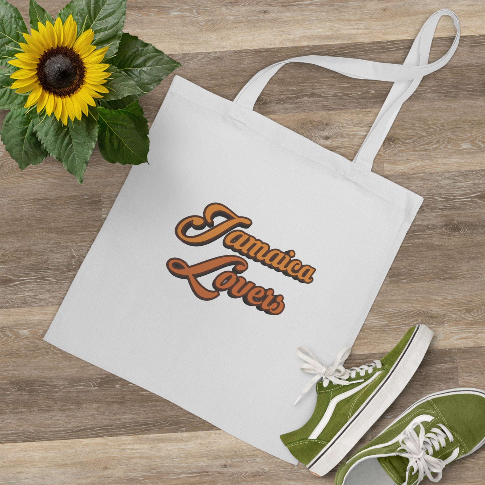 Jamaica Lovers Tote Bag, Travel Bag, Beach Bag, Eco-Friendly Shopping Tote, Gift for Vacationers, Jamaican Culture Accessory