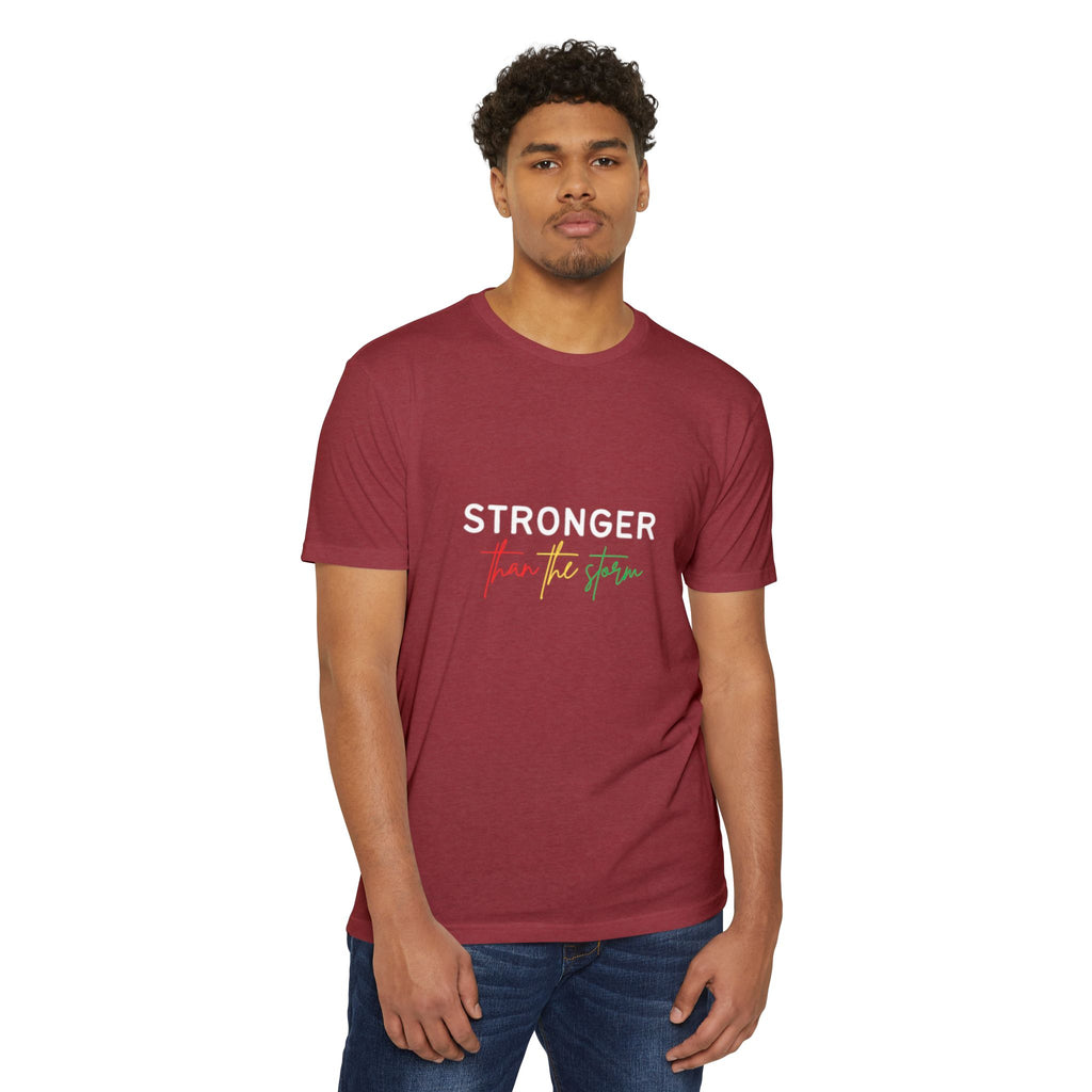 Stronger Than The Storm Tee — Inspirational Resilience Graphic T-Shirt
