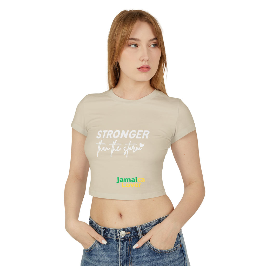 Stronger Than The Storm Jamaica Lover Women's Baby Tee