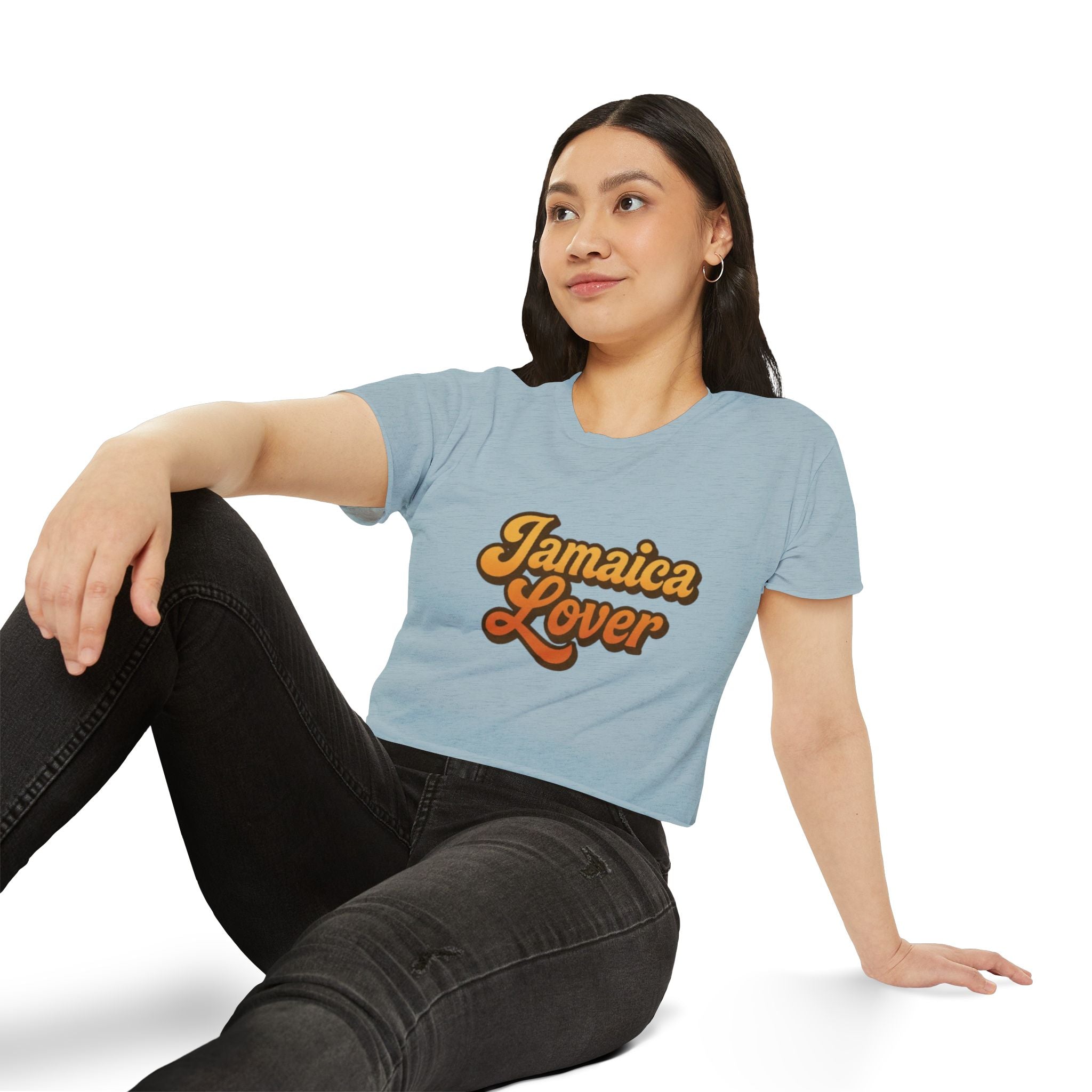Jamaica Lover Crop Top — Retro Island Vibe Festival Tee
