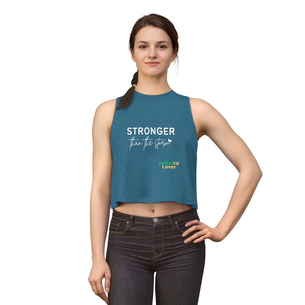 Crop Top — "Stronger Than the Storm" Motivational Women's Crop Top