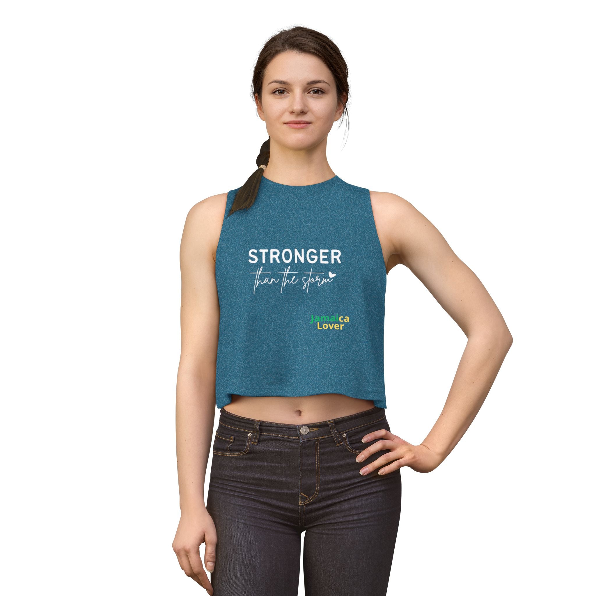 Crop Top — "Stronger Than the Storm" Motivational Women's Crop Top