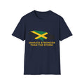 Jamaica Stronger Than The Storm T-Shirt — Jamaican Flag Map Tee