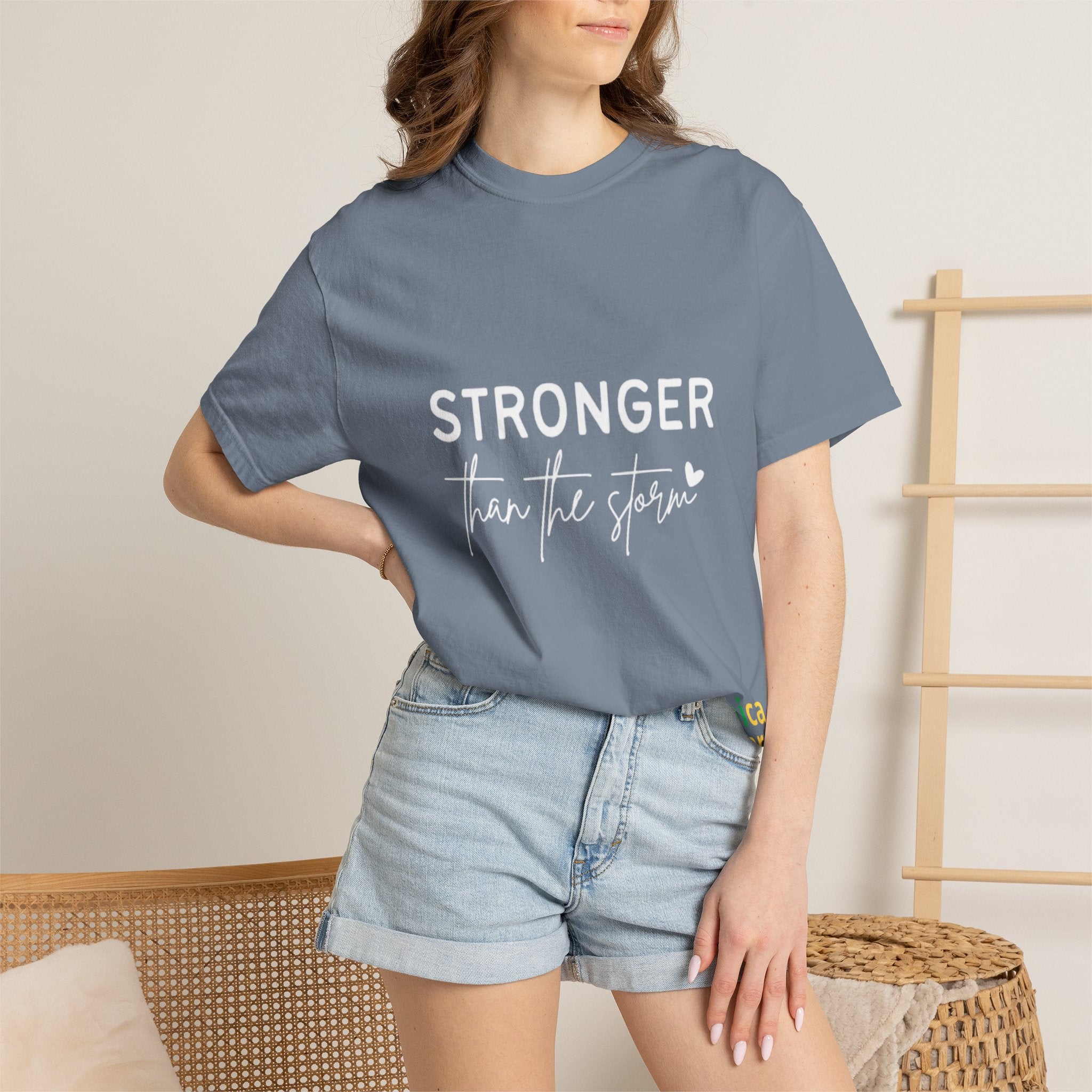 Stronger Than The Storm T-Shirt — Jamaica Lover Inspirational Tee