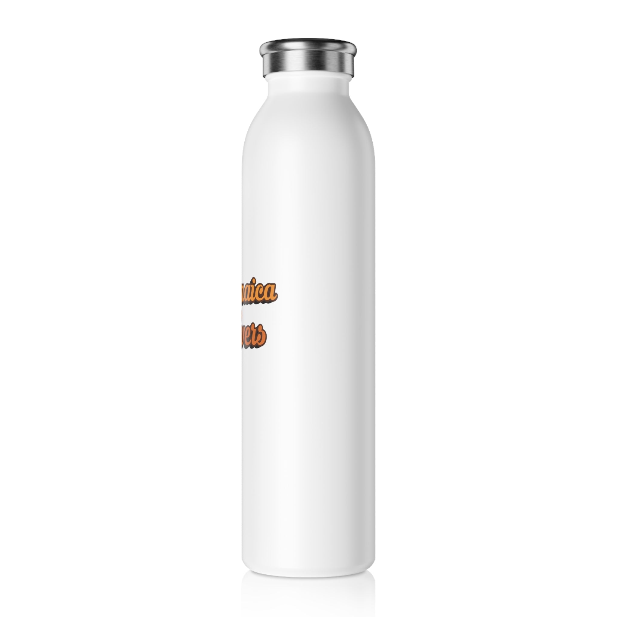 Jamaican Lovers Slim Water Bottle, Perfect for Summer Parties, Travel, Fitness, Eco-Friendly Hydration, Gift for Friends