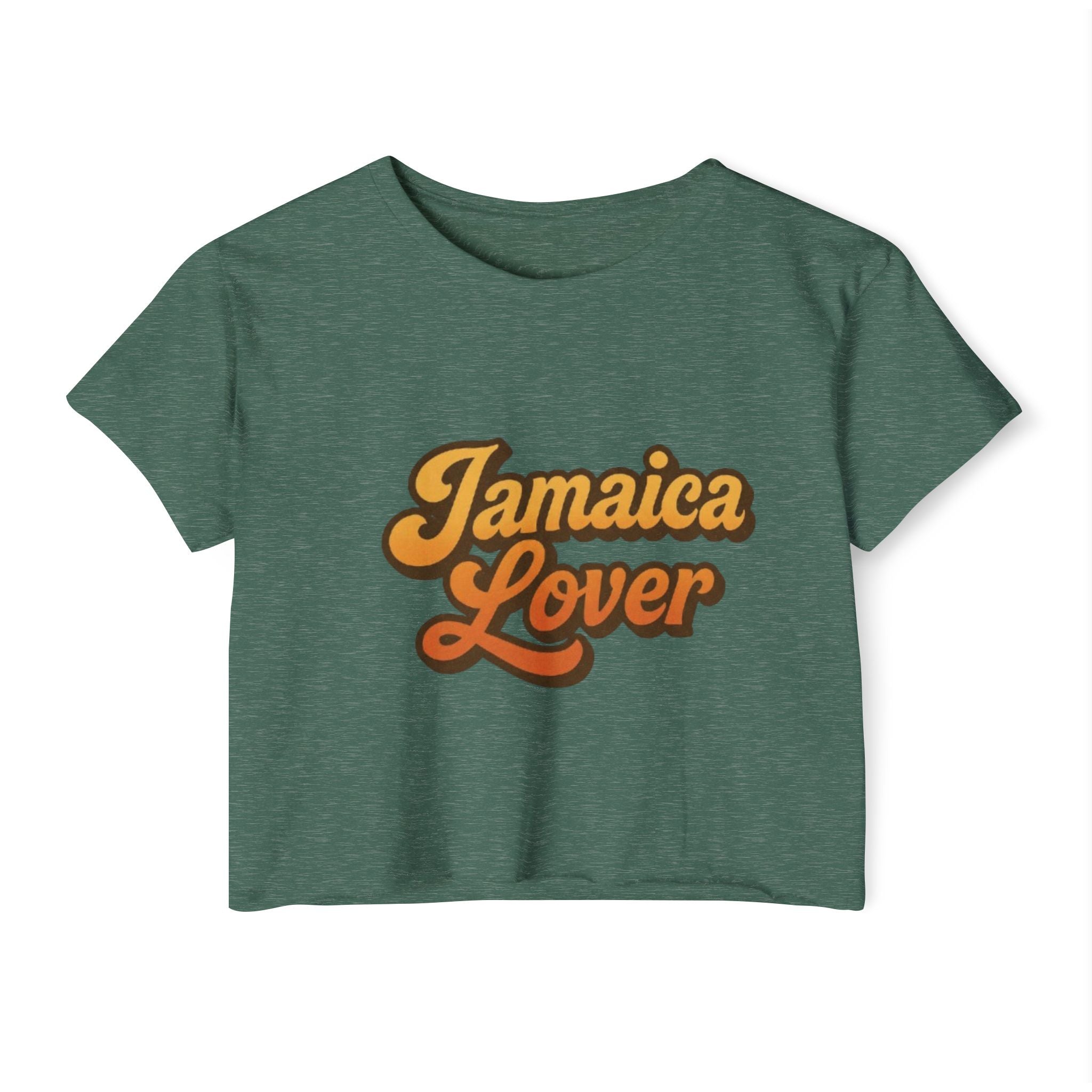 Jamaica Lover Crop Top — Retro Island Vibe Festival Tee