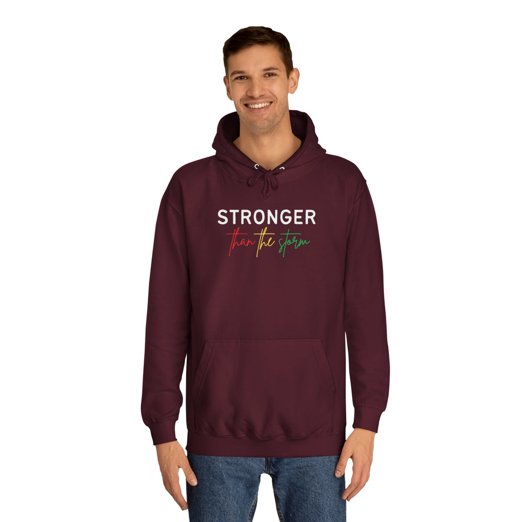 Stronger Hoodie — 'still she rises' Inspirational College Pullover