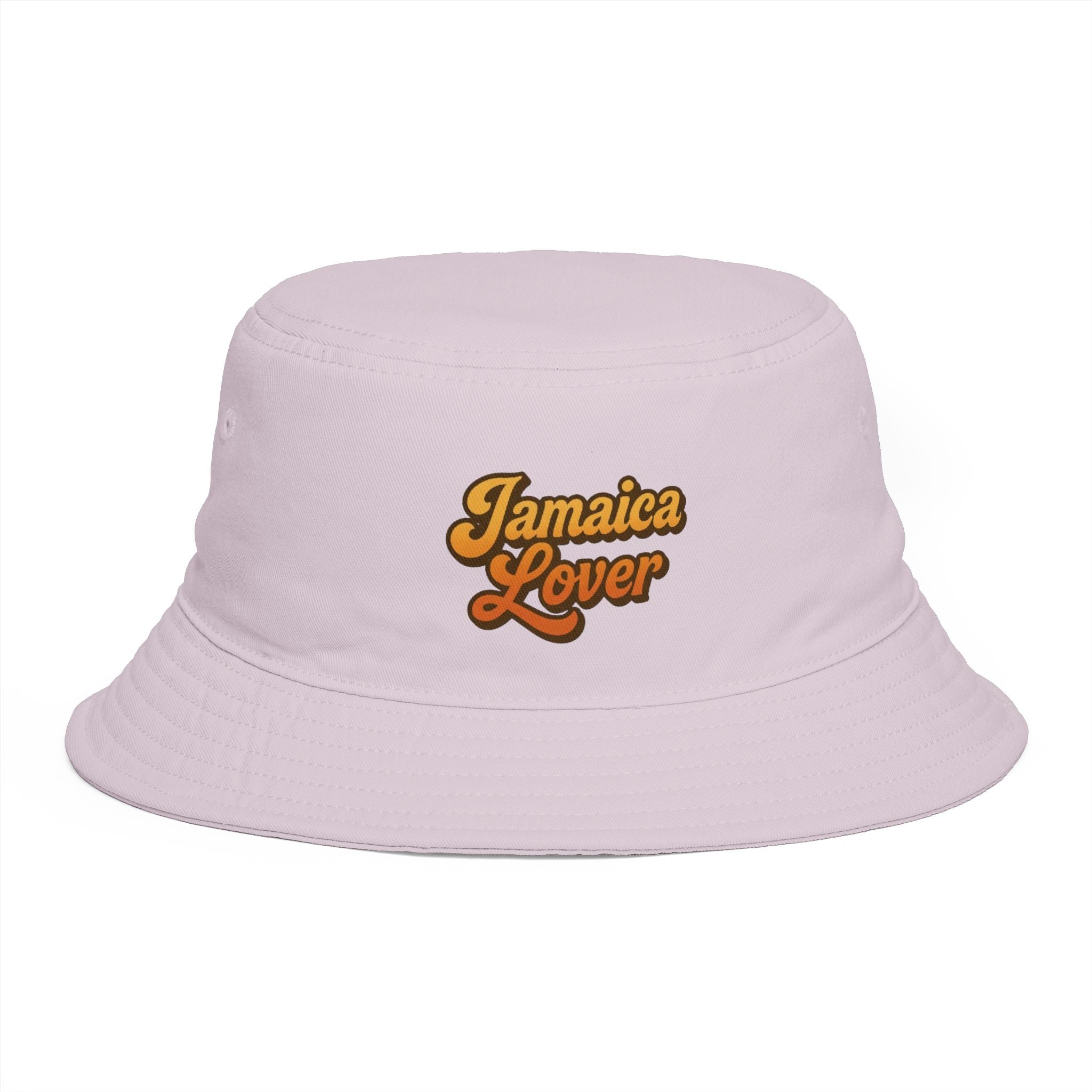 Jamaica Lover Bucket Hat — Retro Script Travel & Festival Sun Hat
