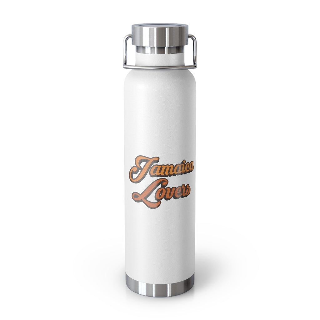 Jamaican Lovers Water Bottle, 22oz Copper Insulated Bottle, Travel Tumbler, Gifts for Friends, Hydration Bottle, Summer Vibes