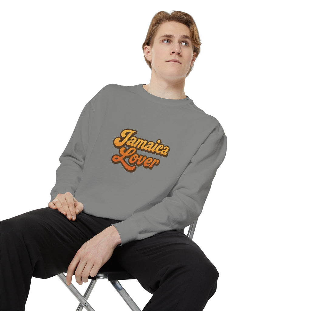 Jamaica Lover Sweatshirt — Retro Script Island Pride Crewneck