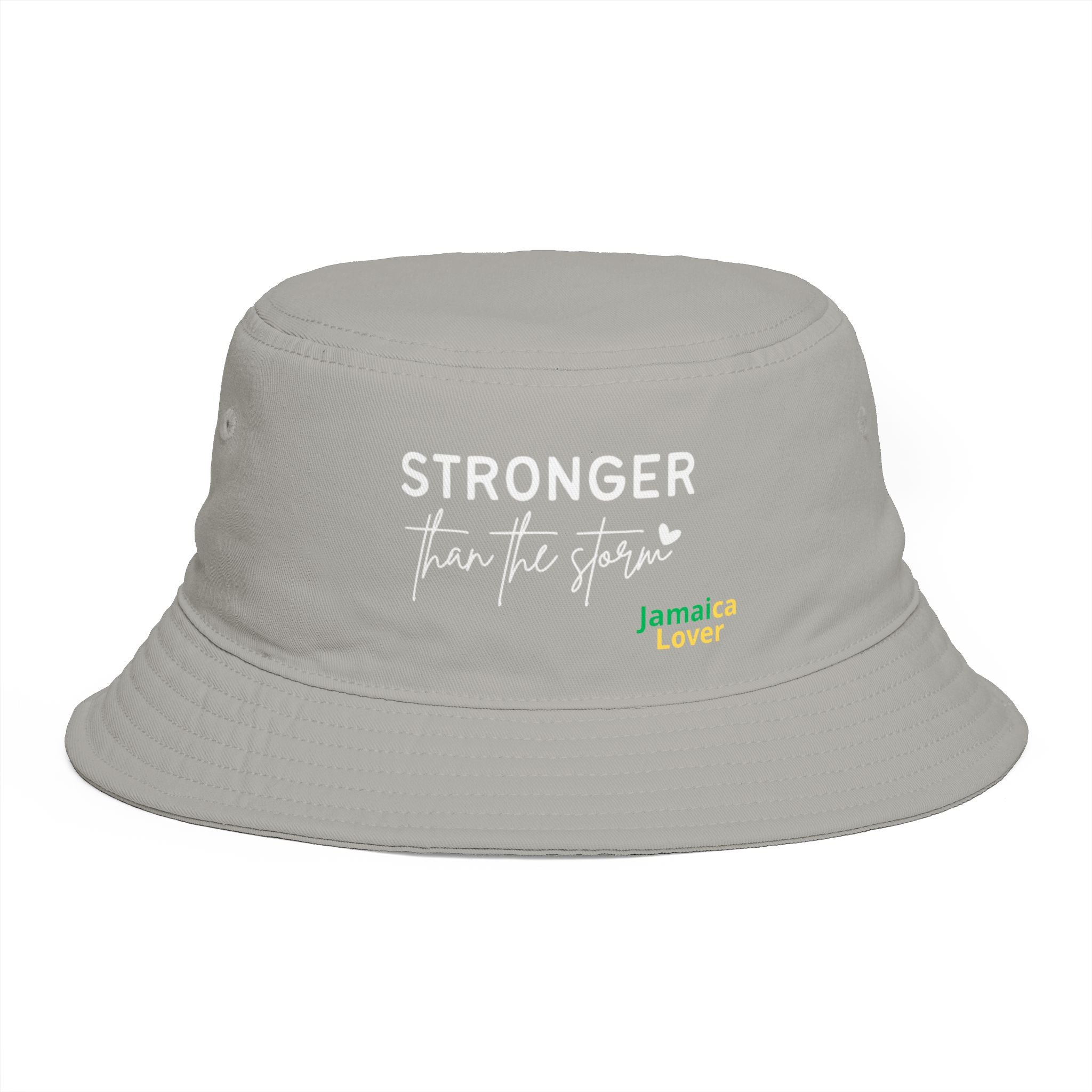 Stronger Than the Storm Bucket Hat – Jamaica Lover Inspirational Sun Hat