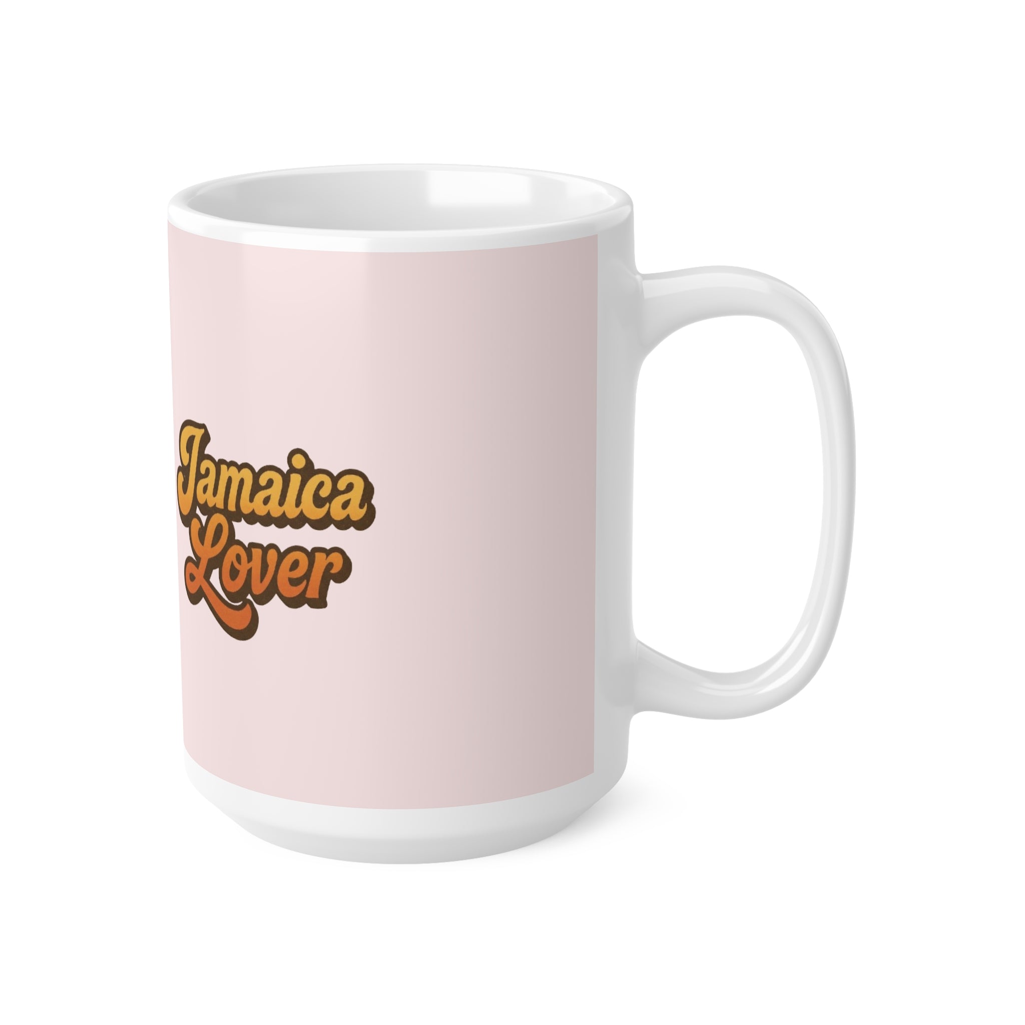 Jamaica Lover Ceramic Coffee Mug — Retro Script Coffee Cup (11oz & 15oz)