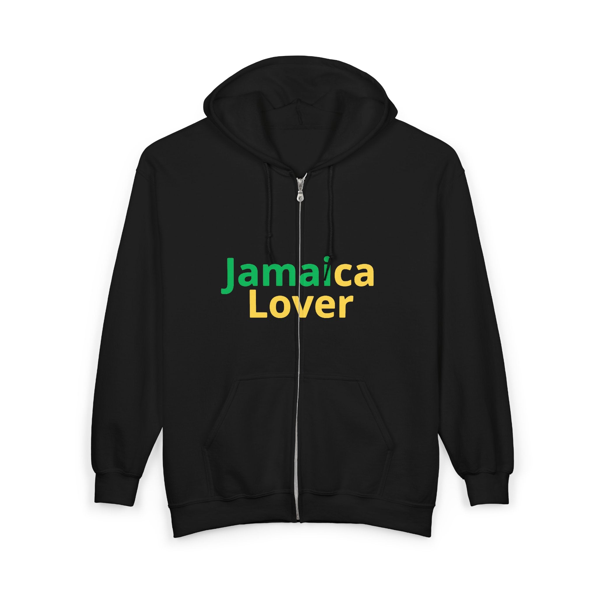 Jamaica Lover Zip Hoodie – Reggae Flag Colors Travel & Pride Sweatshirt