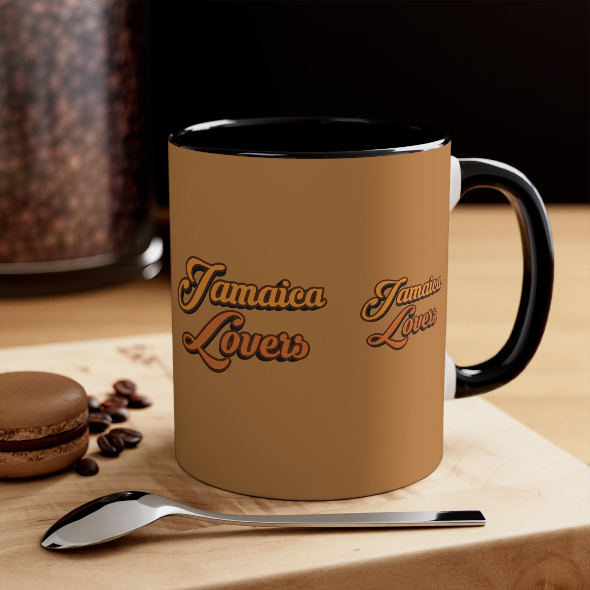 Jamaica Lovers Accent Mug, Coffee Cup for Island Enthusiasts, Gift for Coffee Lovers, Tropical Drinkware, Caribbean-Inspired Mug