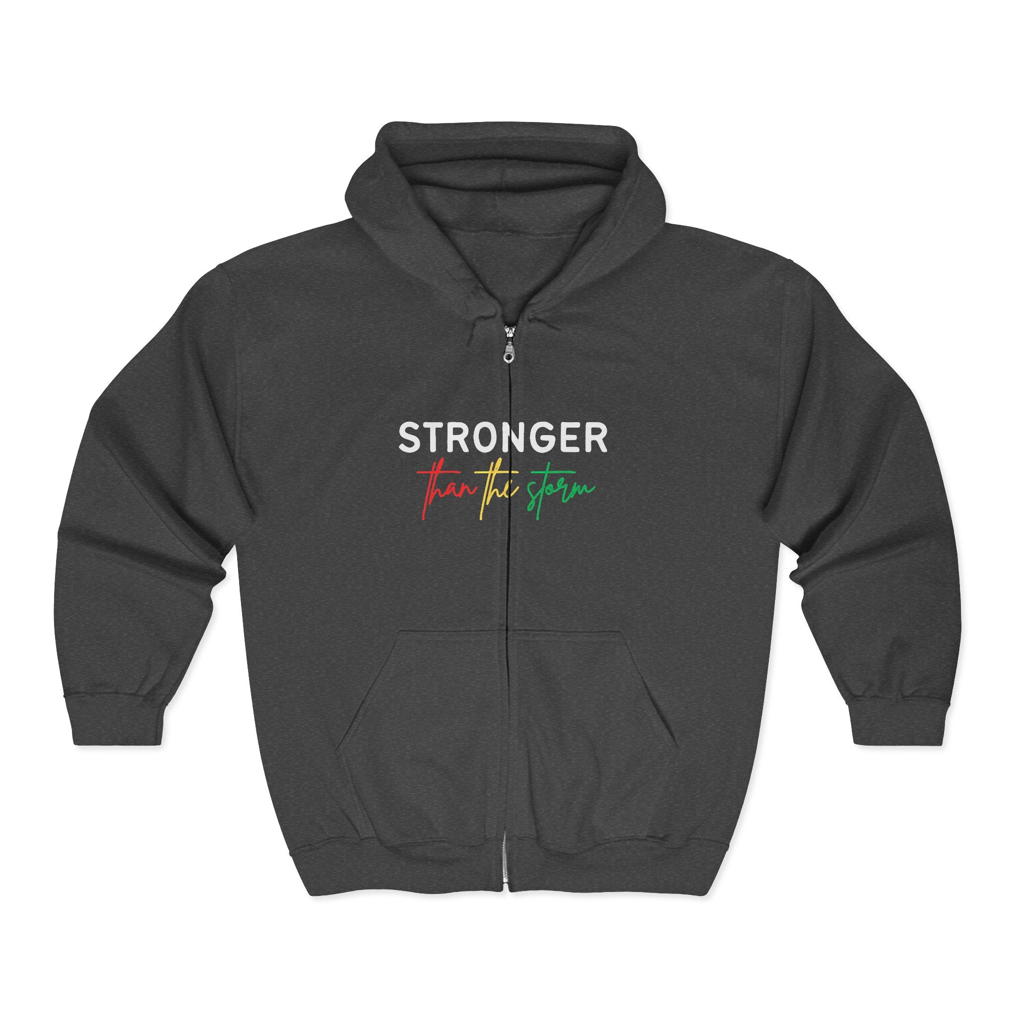 Stronger Than The Storm Zip Hoodie — Resilient Hurricane Recovery Support