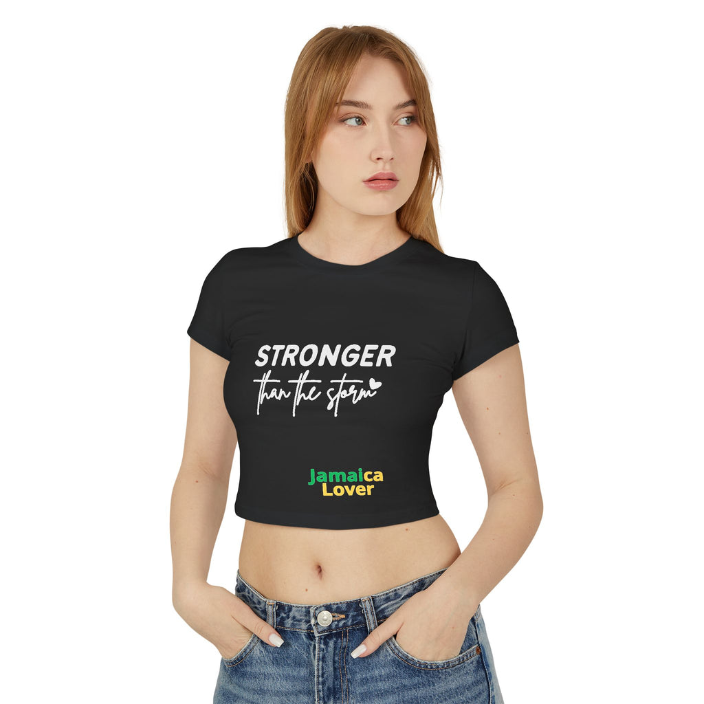 Stronger Than The Storm Jamaica Lover Women's Baby Tee