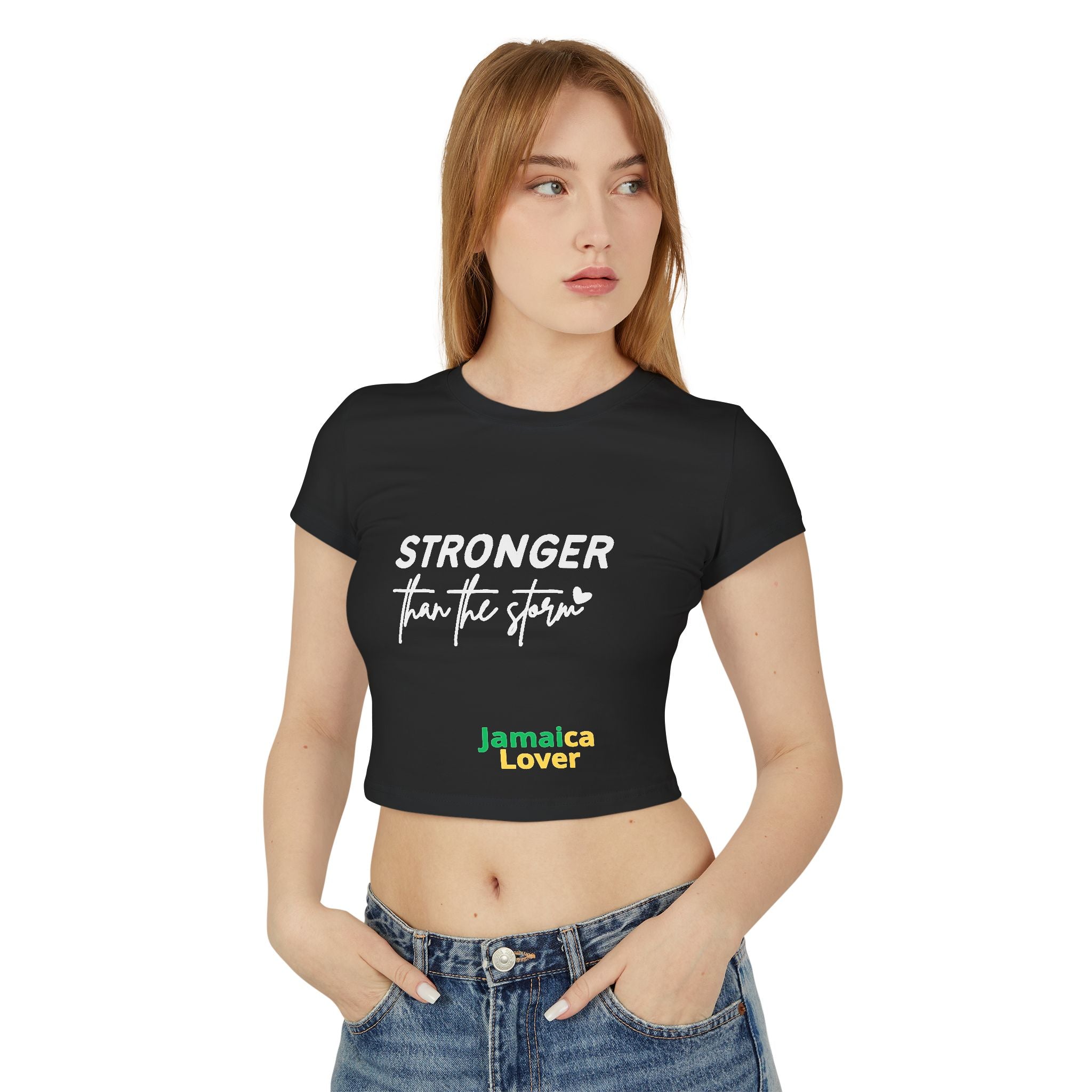 Stronger Than The Storm Jamaica Lover Women's Baby Tee