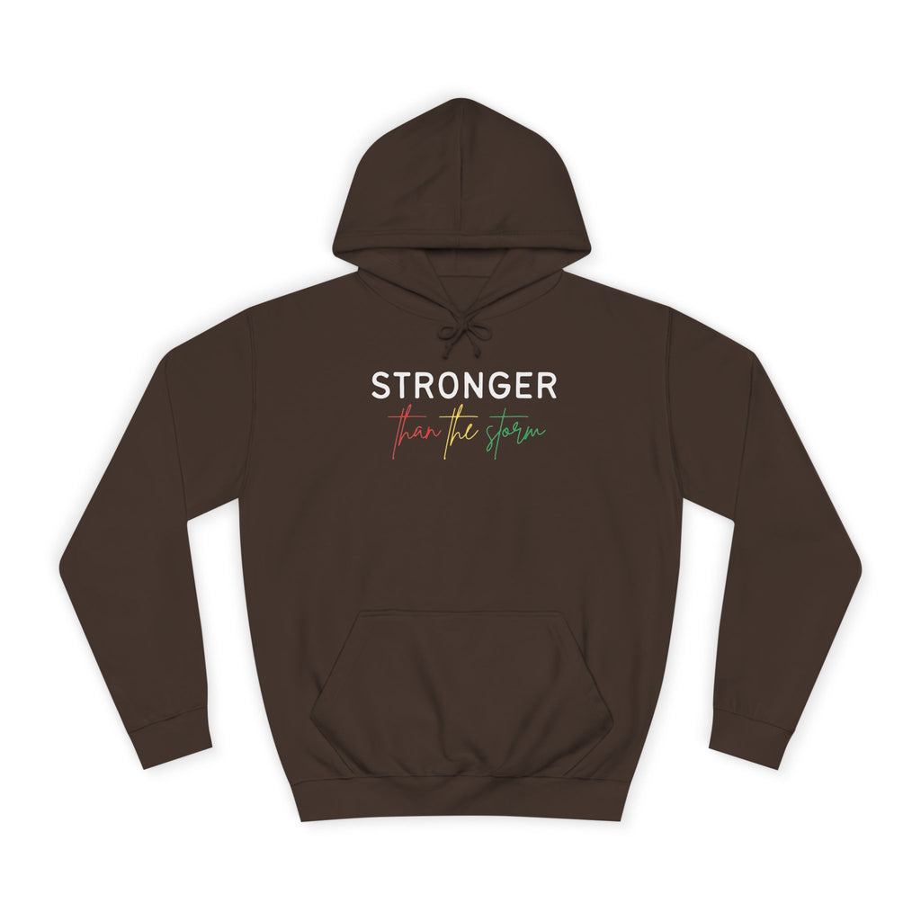 Stronger Hoodie — 'still she rises' Inspirational College Pullover