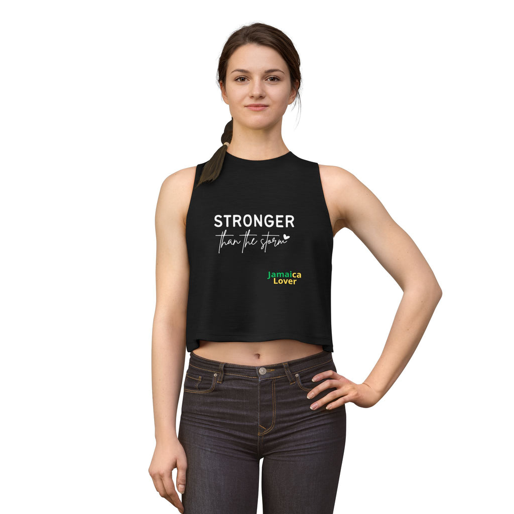 Crop Top — "Stronger Than the Storm" Motivational Women's Crop Top