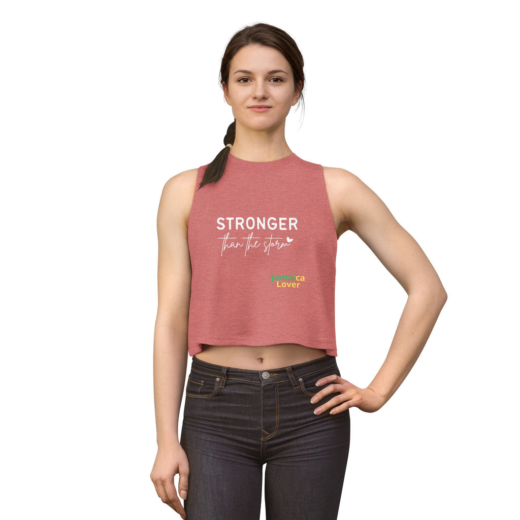 Crop Top — "Stronger Than the Storm" Motivational Women's Crop Top