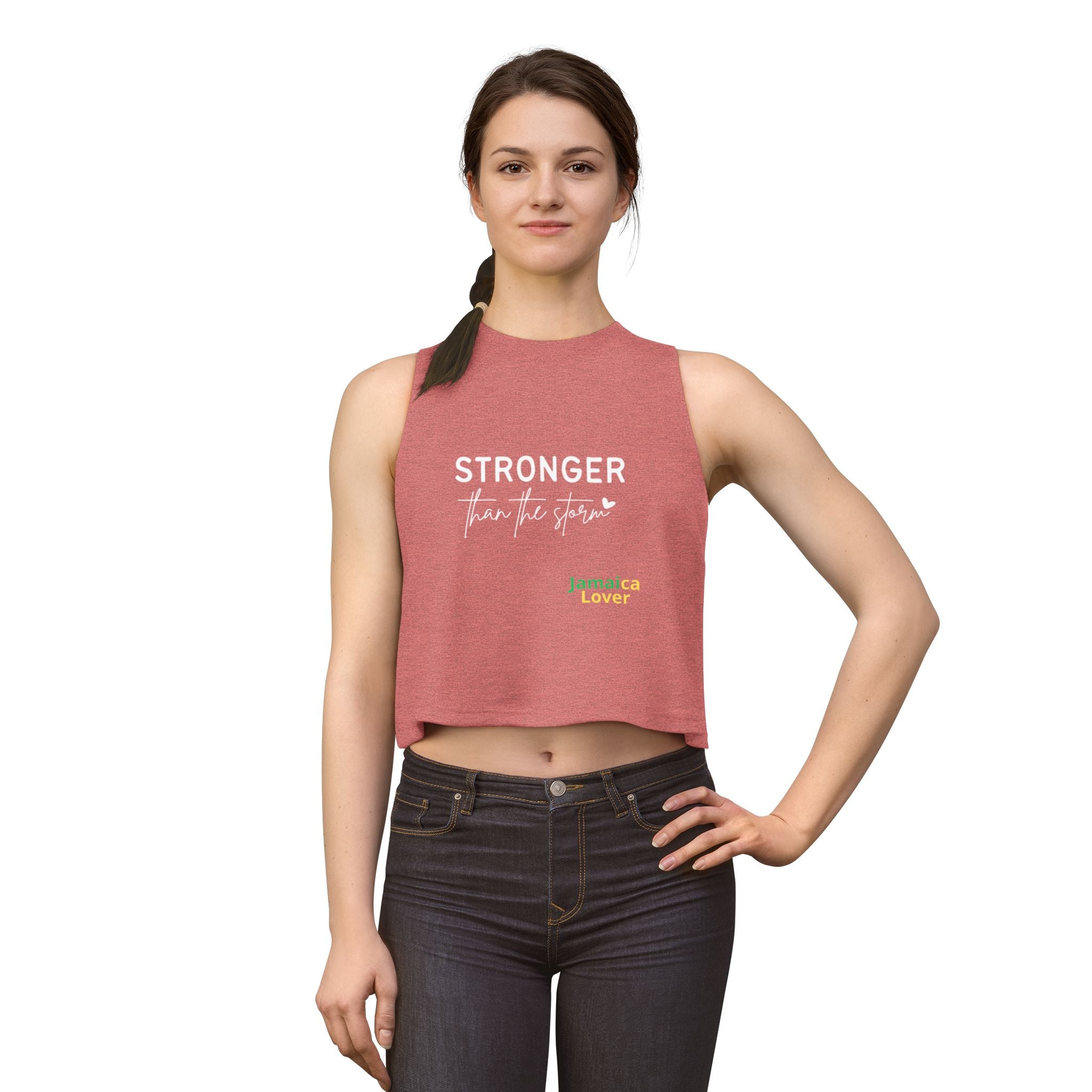 Crop Top — "Stronger Than the Storm" Motivational Women's Crop Top