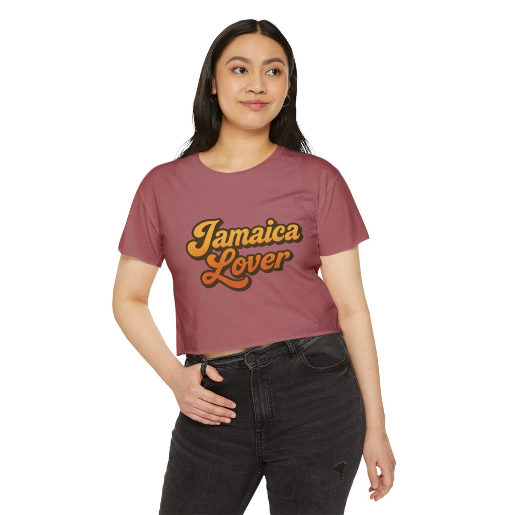 Jamaica Lover Crop Top — Retro Island Vibe Festival Tee