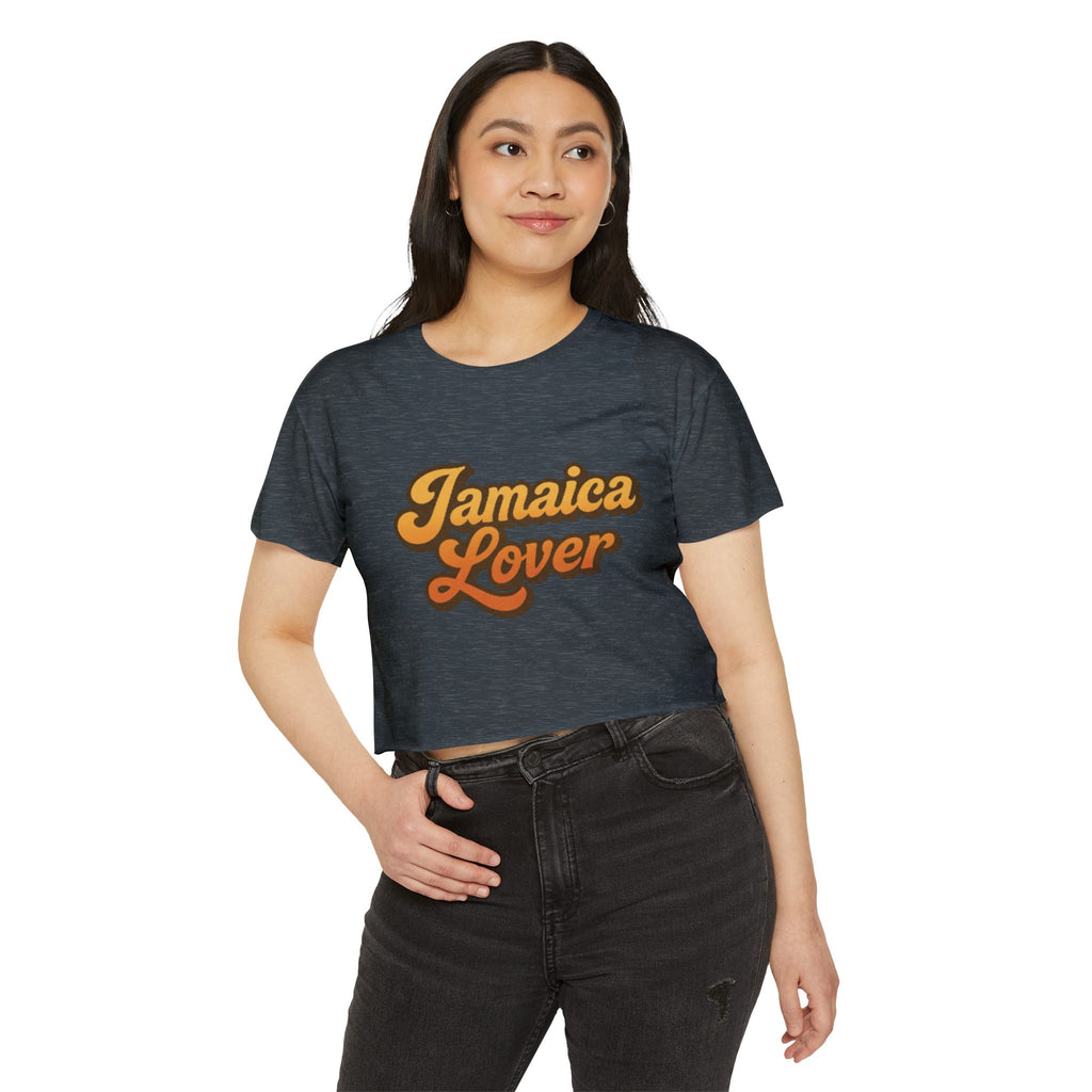 Jamaica Lover Crop Top — Retro Island Vibe Festival Tee