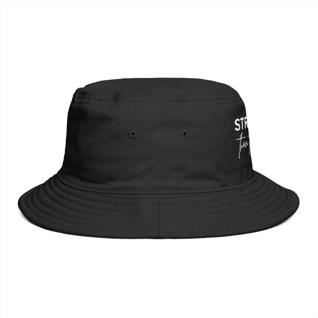 Stronger Than the Storm Bucket Hat – Jamaica Lover Inspirational Sun Hat