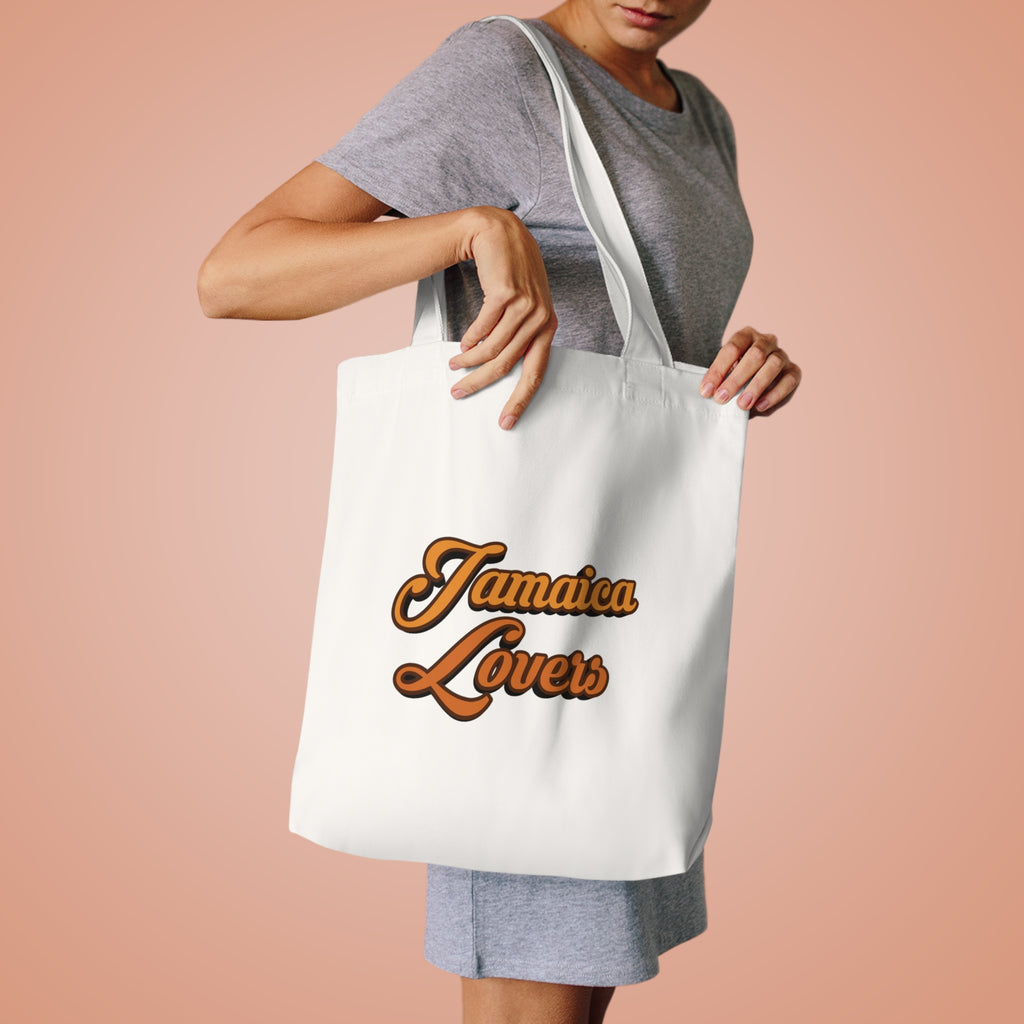 Jamaica Lovers Cotton Tote Bag | Reusable Grocery Bag, Beach Bag, Travel Tote, Gift for Travelers, Eco-Friendly Tote